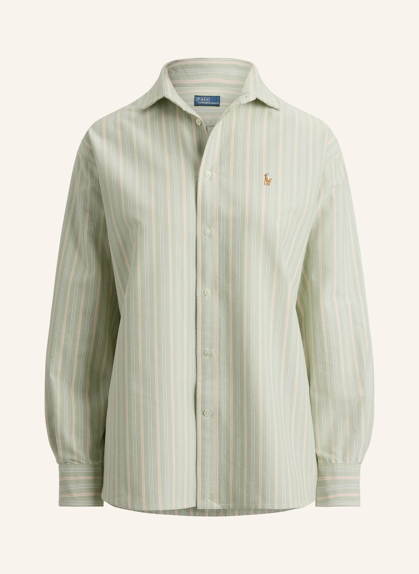 POLO RALPH LAUREN Overhemdblouse: LICHTGROEN / ROZE / DONKERBLAUW