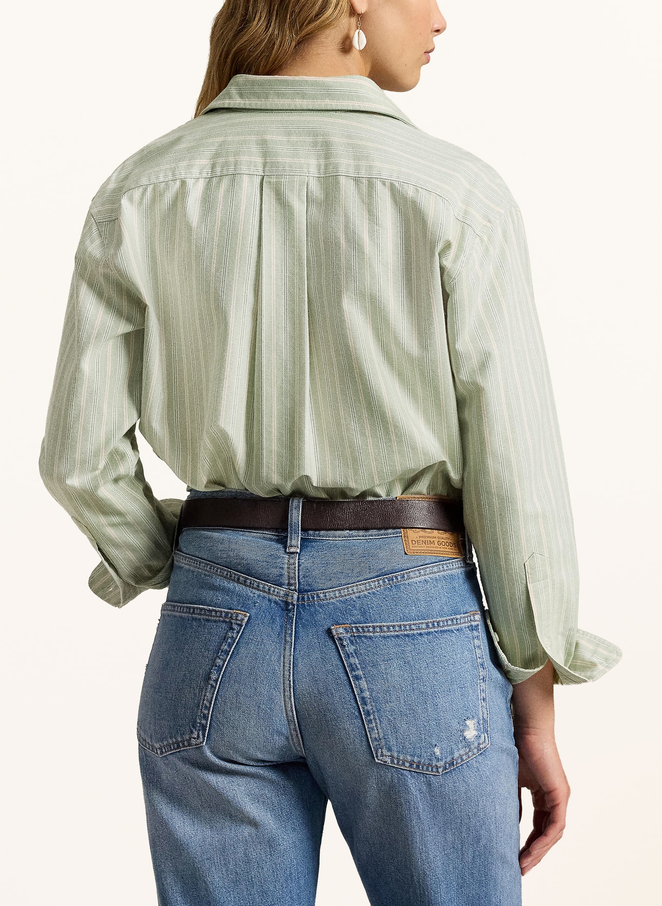 POLO RALPH LAUREN Overhemdblouse: LICHTGROEN / ROZE / DONKERBLAUW