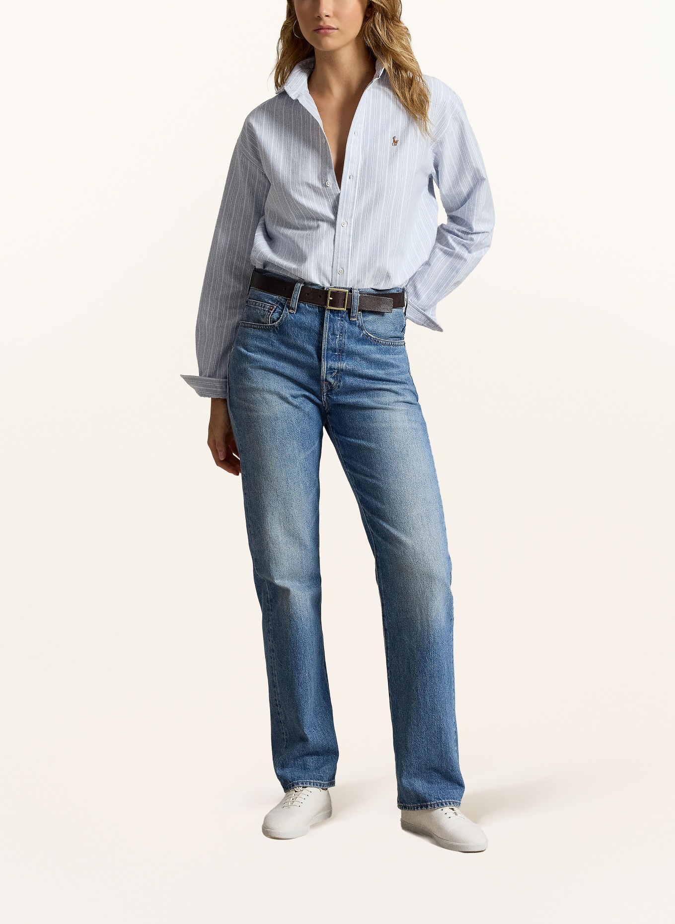 POLO RALPH LAUREN Hemdbluse: HELLBLAU / DUNKELBLAU / WEISS