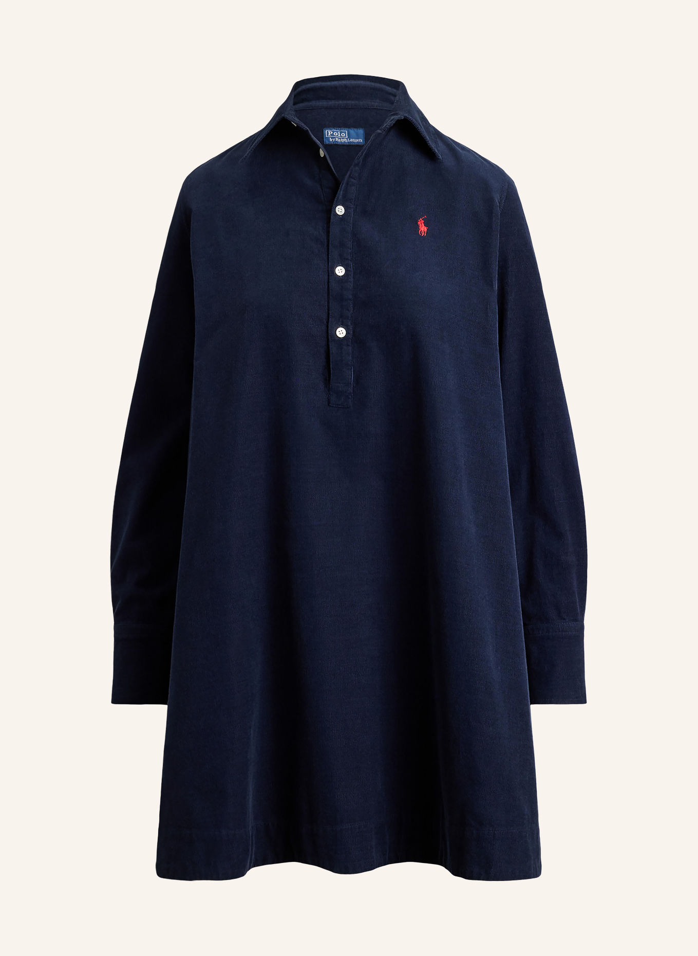 POLO RALPH LAUREN Corduroy shirt dress: DARK BLUE