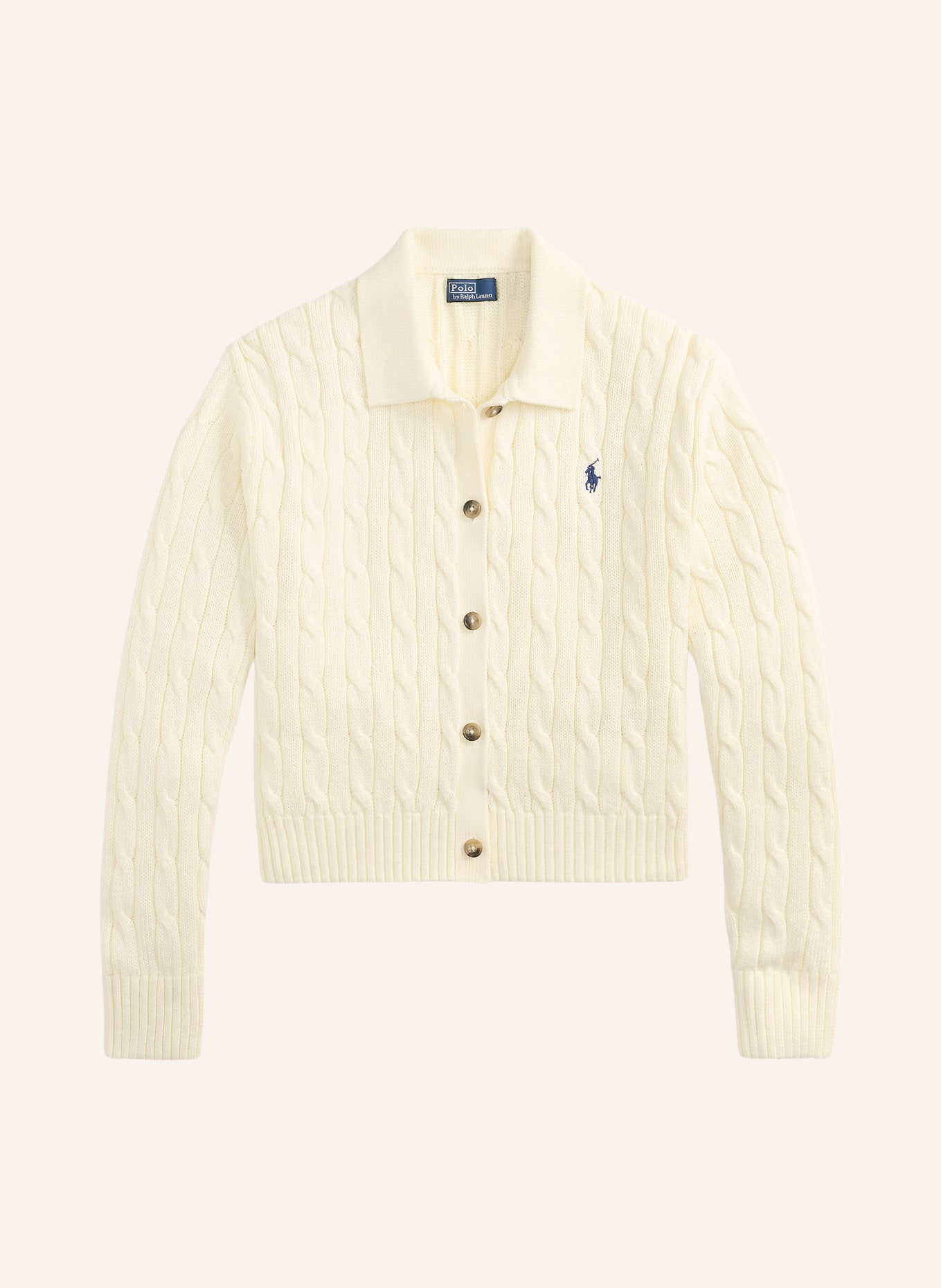 POLO RALPH LAUREN Vest: ECRU / DONKERBLAUW
