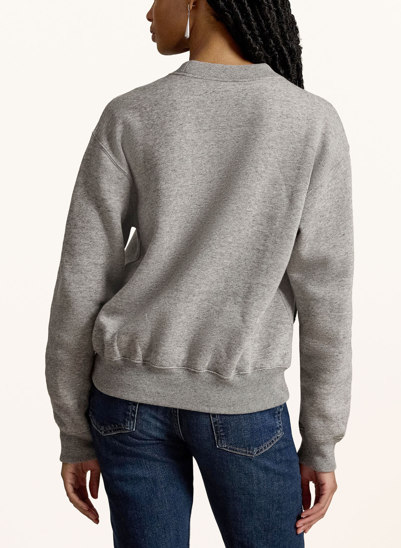 POLO RALPH LAUREN Sweatshirt: GRAY / LIGHT BROWN / DARK BLUE
