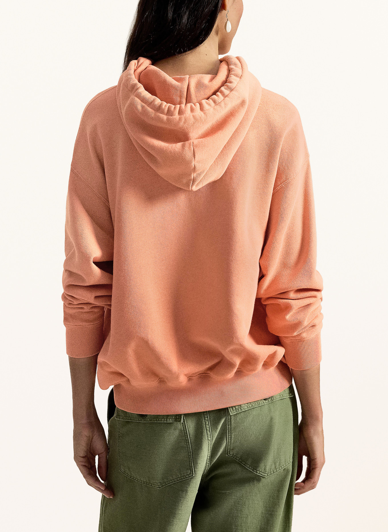POLO RALPH LAUREN Hoodie: SALMON / WHITE