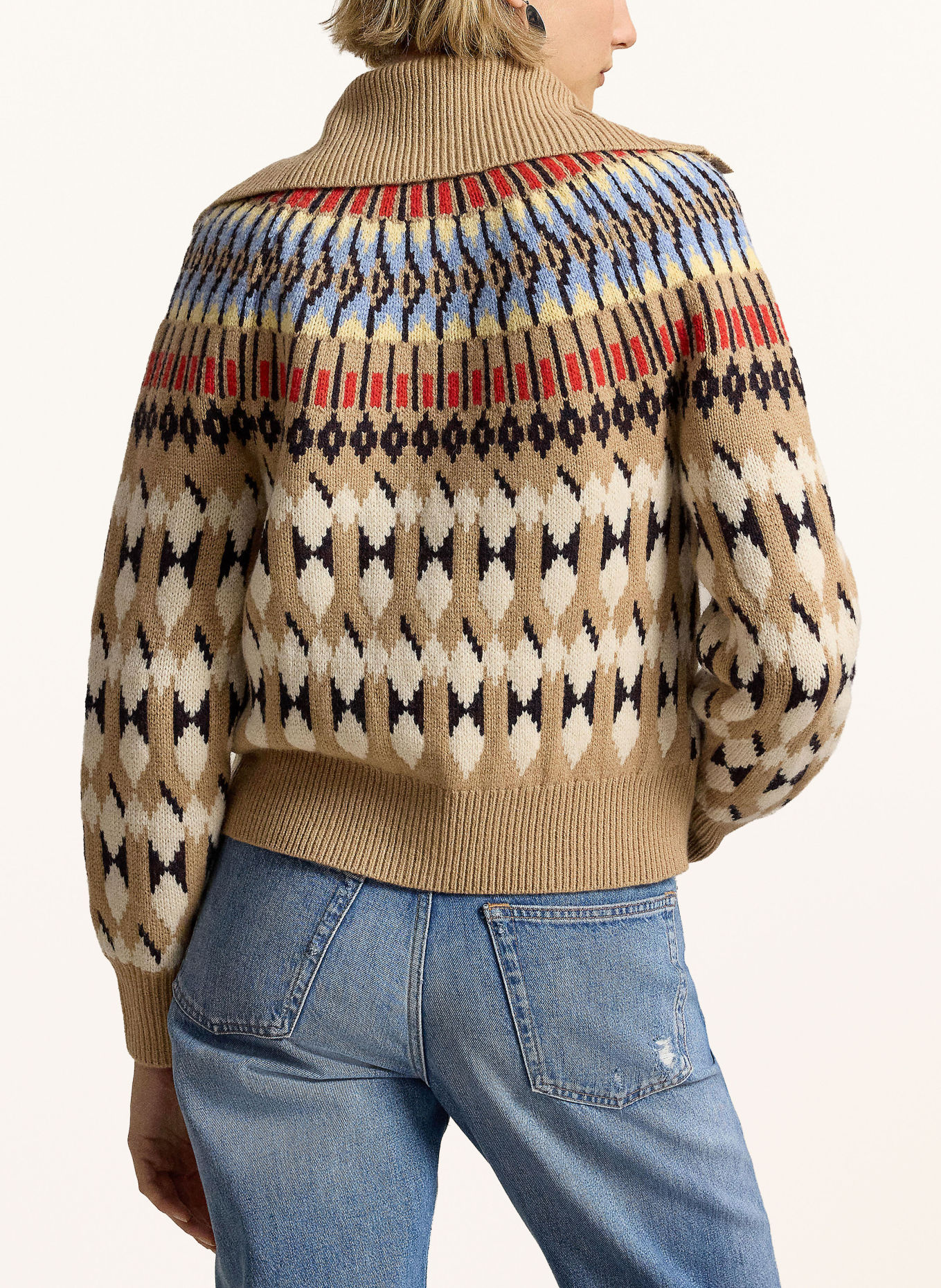 POLO RALPH LAUREN Kofta: BEIGE / RÖD / LJUSBLÅ