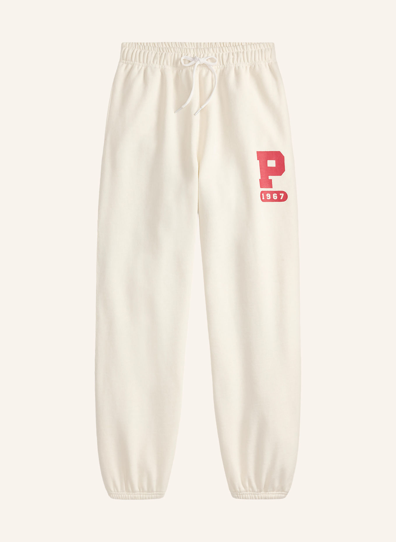 POLO RALPH LAUREN Sweatpants: CREAM / DARK RED
