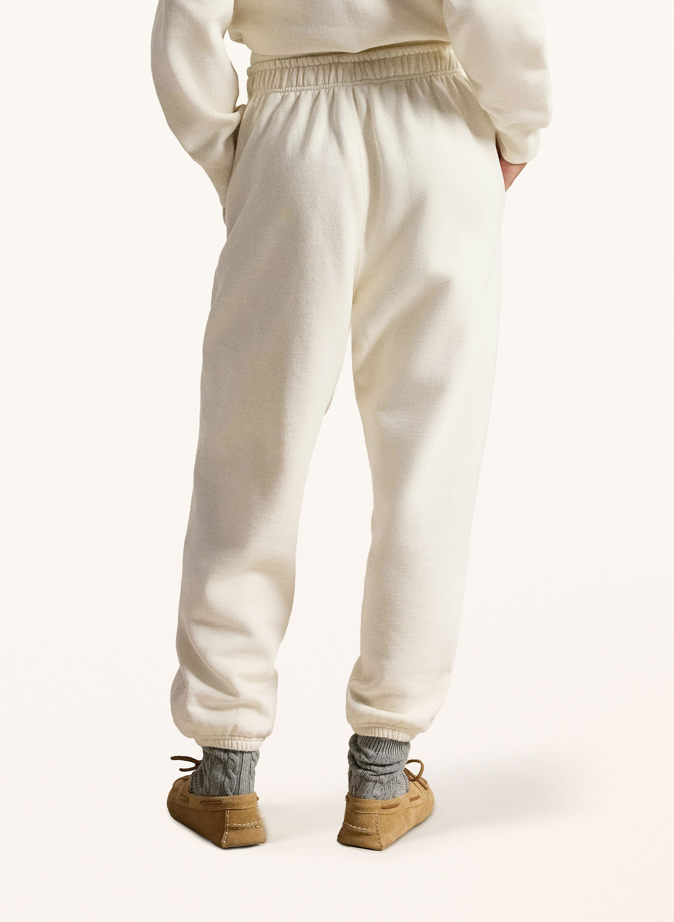 POLO RALPH LAUREN Sweatpants: CREAM / DARK RED