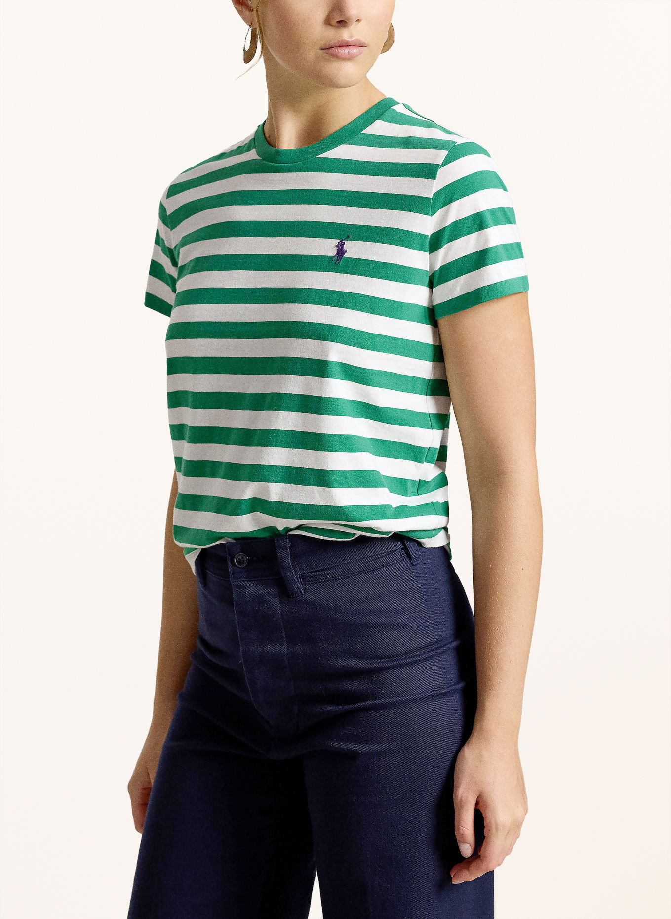 POLO RALPH LAUREN T-shirt: ZIELONY / BIAŁY