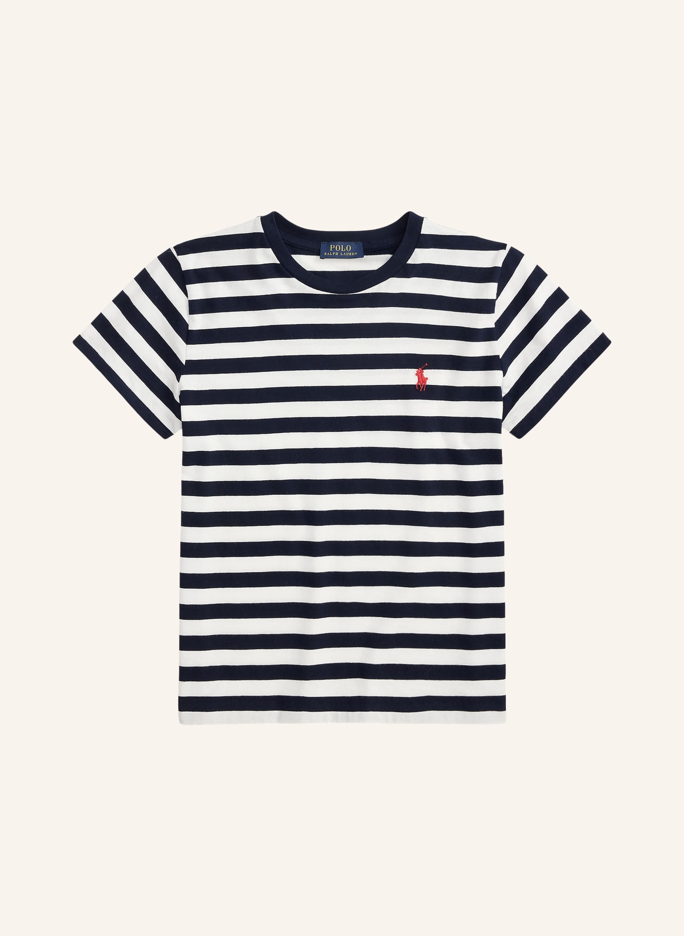 POLO RALPH LAUREN T-Shirt: DUNKELBLAU / DUNKELROT / WEISS