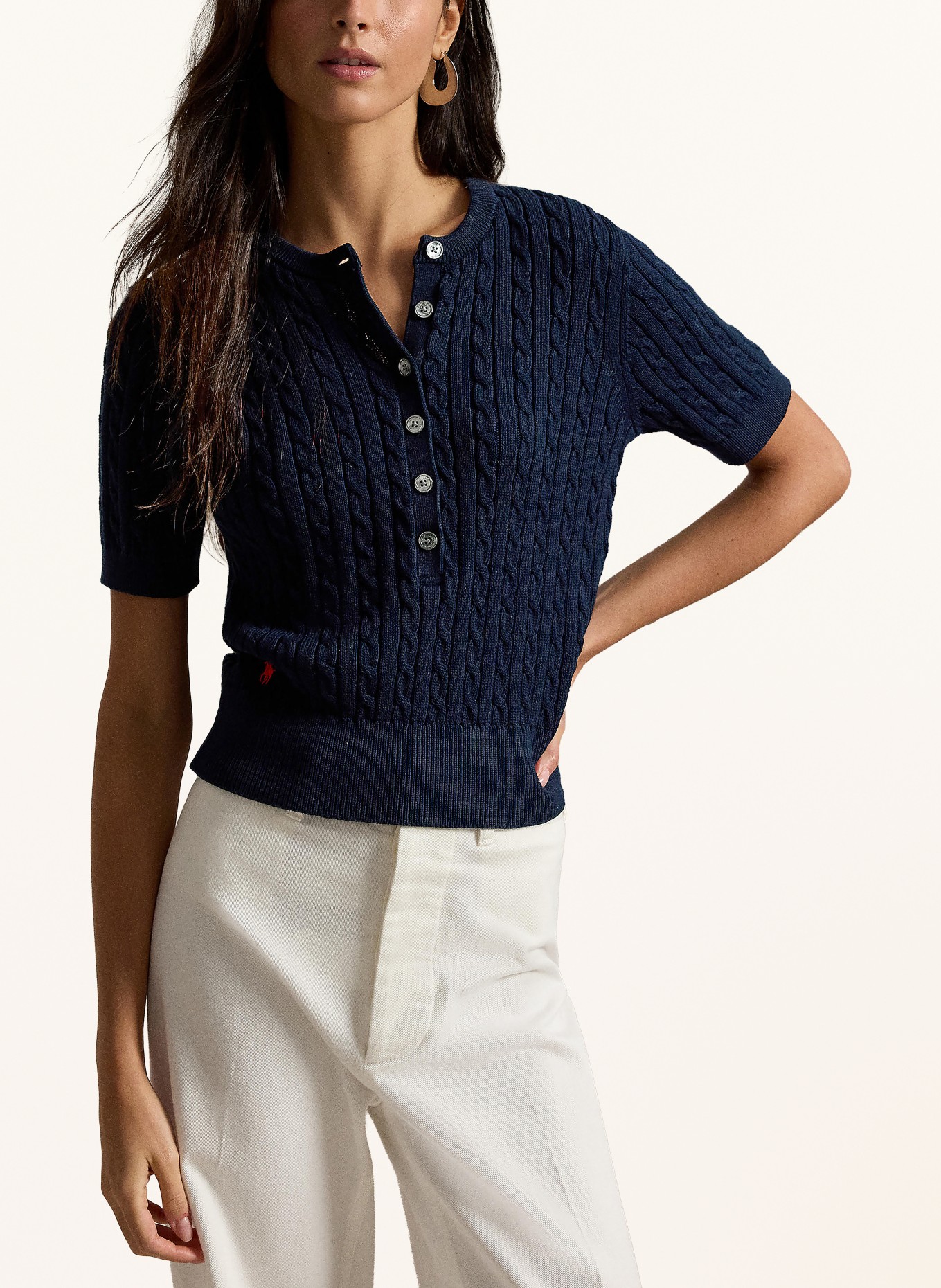 POLO RALPH LAUREN Gebreid shirt: DONKERBLAUW