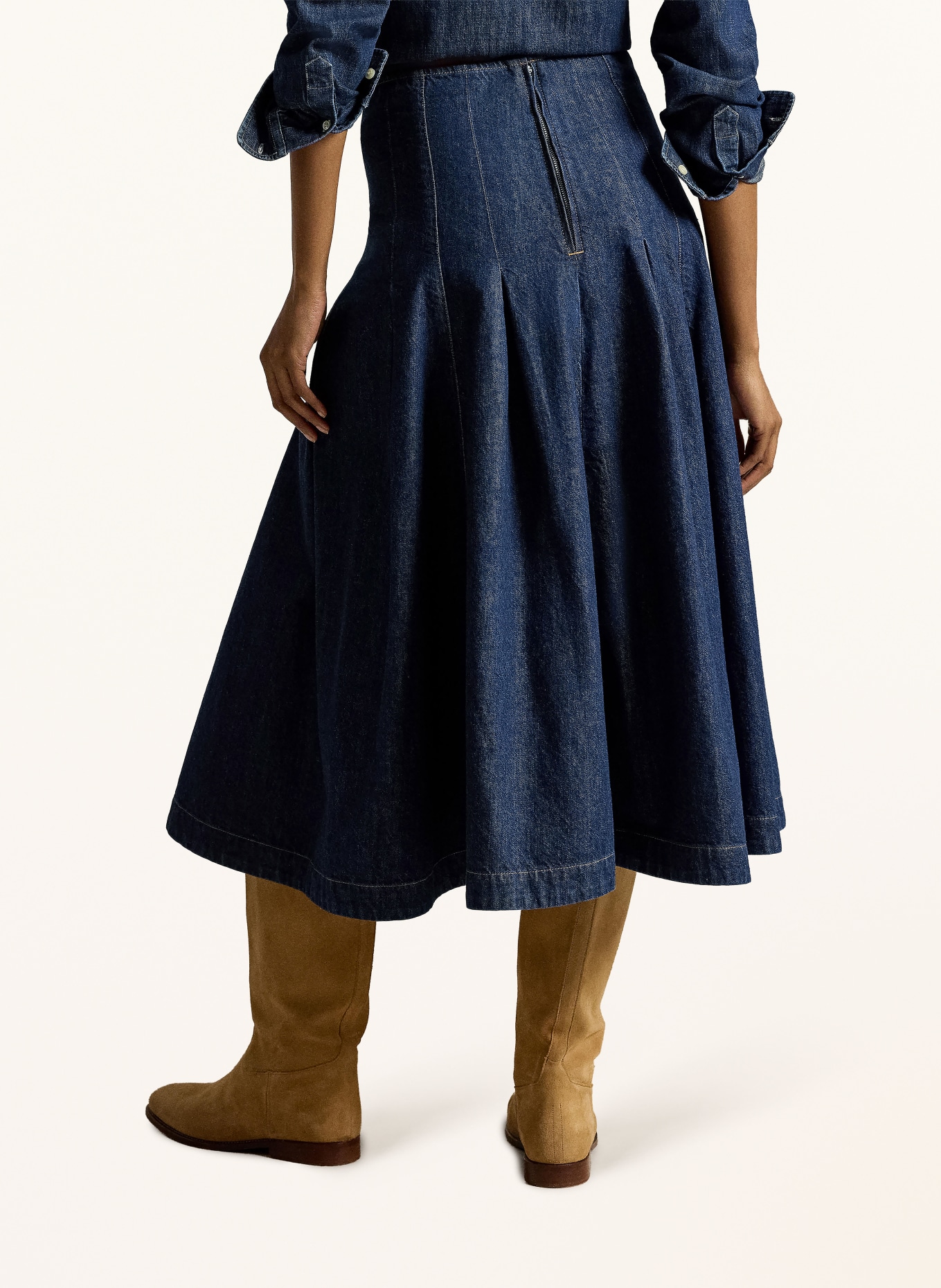 POLO RALPH LAUREN Jeansrock: DUNKELBLAU