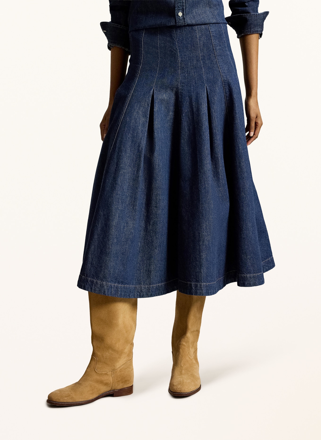 POLO RALPH LAUREN Jeansrock: DUNKELBLAU