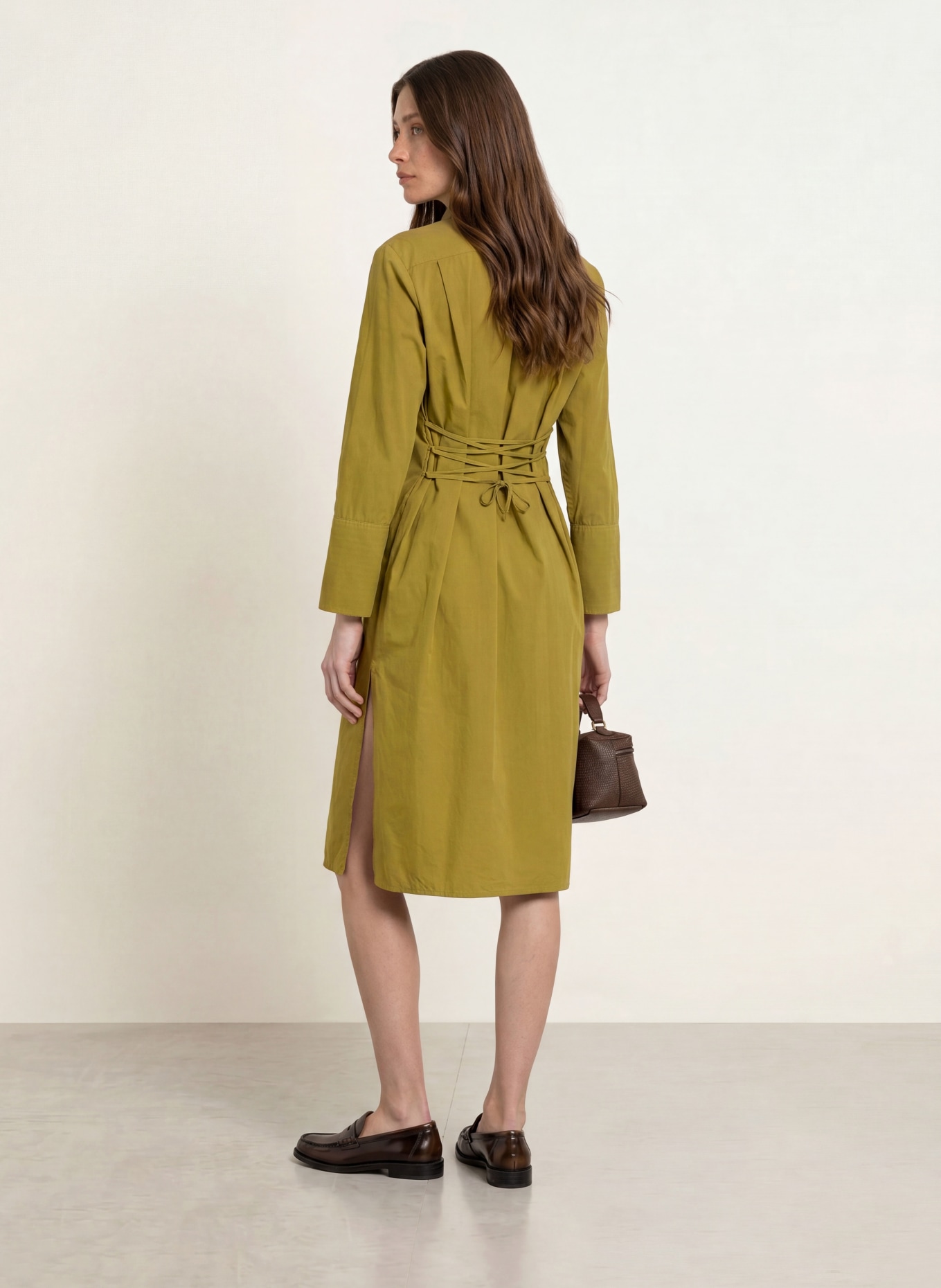 lilienfels Hemdblusenkleid in Jeansoptik: OLIV