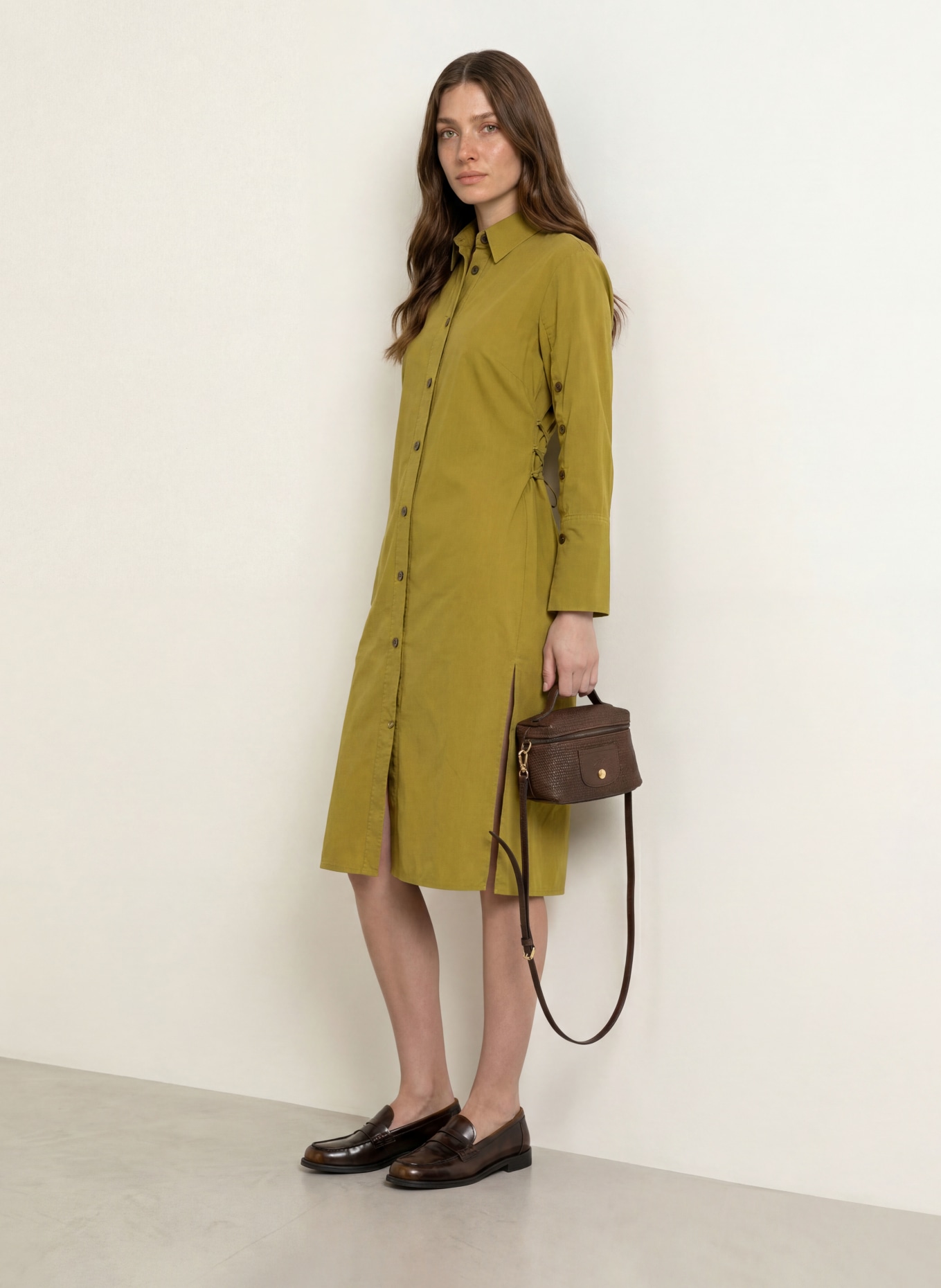 lilienfels Hemdblusenkleid in Jeansoptik: OLIV