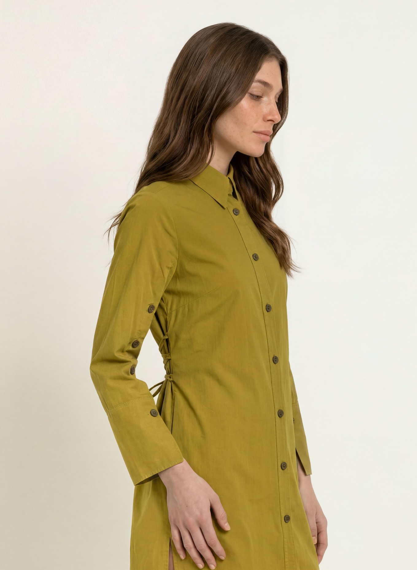 lilienfels Hemdblusenkleid in Jeansoptik: OLIV