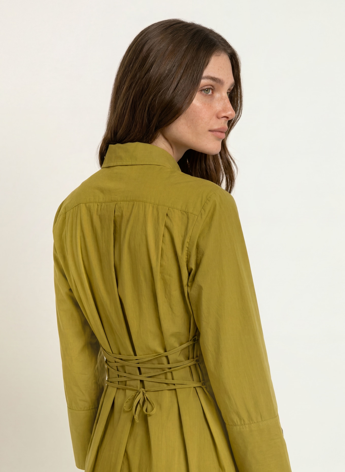 lilienfels Hemdblusenkleid in Jeansoptik: OLIV