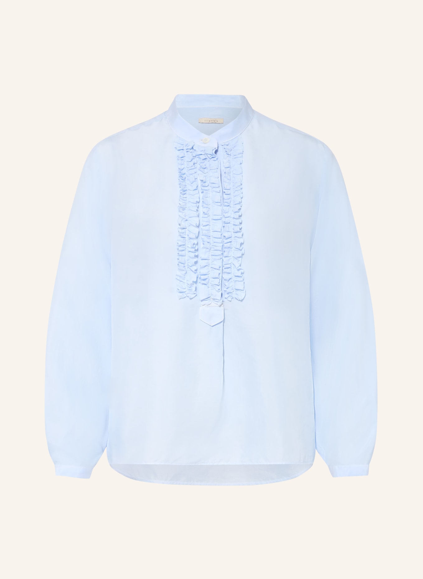 lilienfels Chemisier en soie à volants: BLEU CLAIR