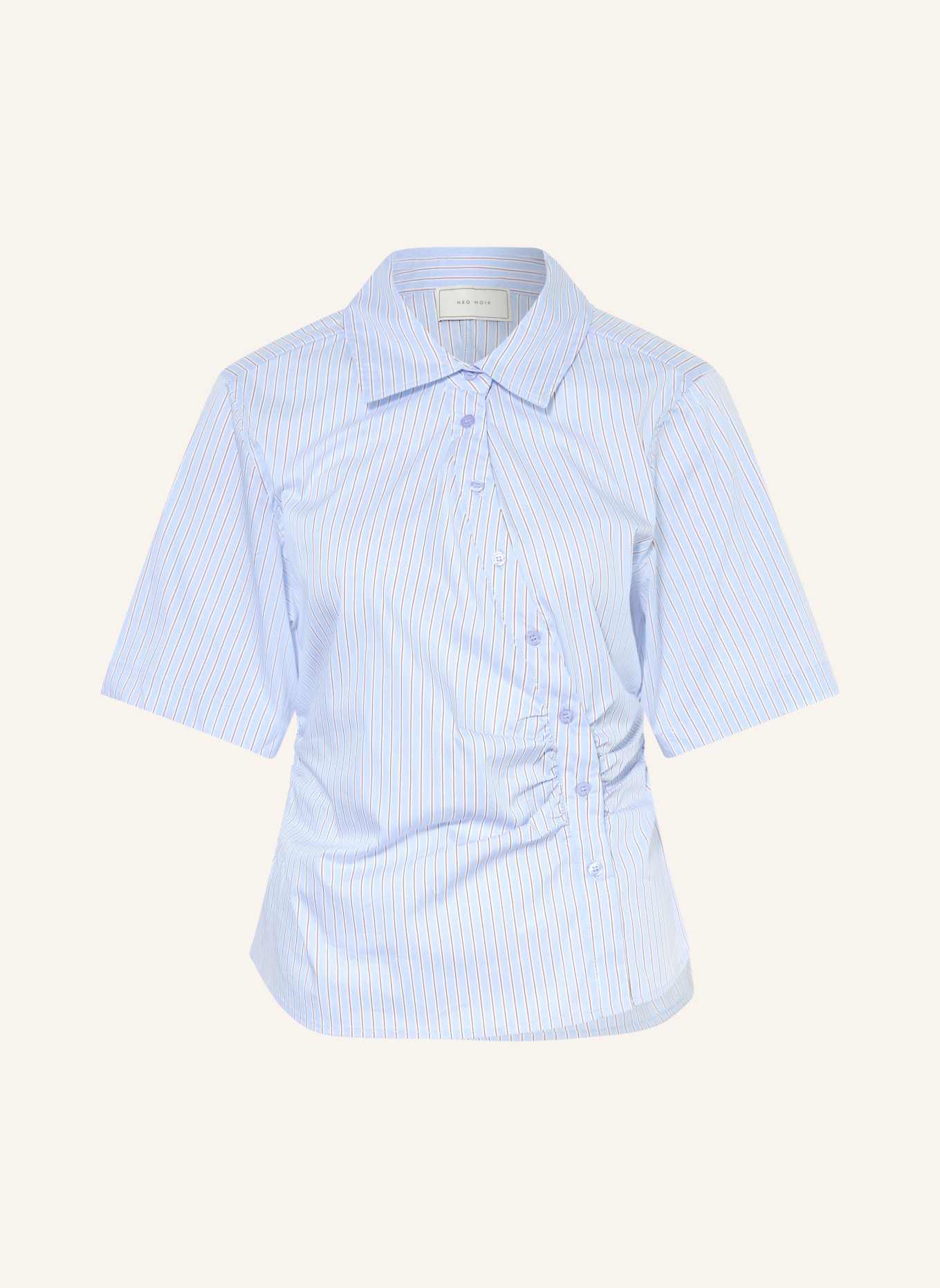 NEO NOIR HAZELL Shirt blouse: LIGHT BLUE / KHAKI / WHITE