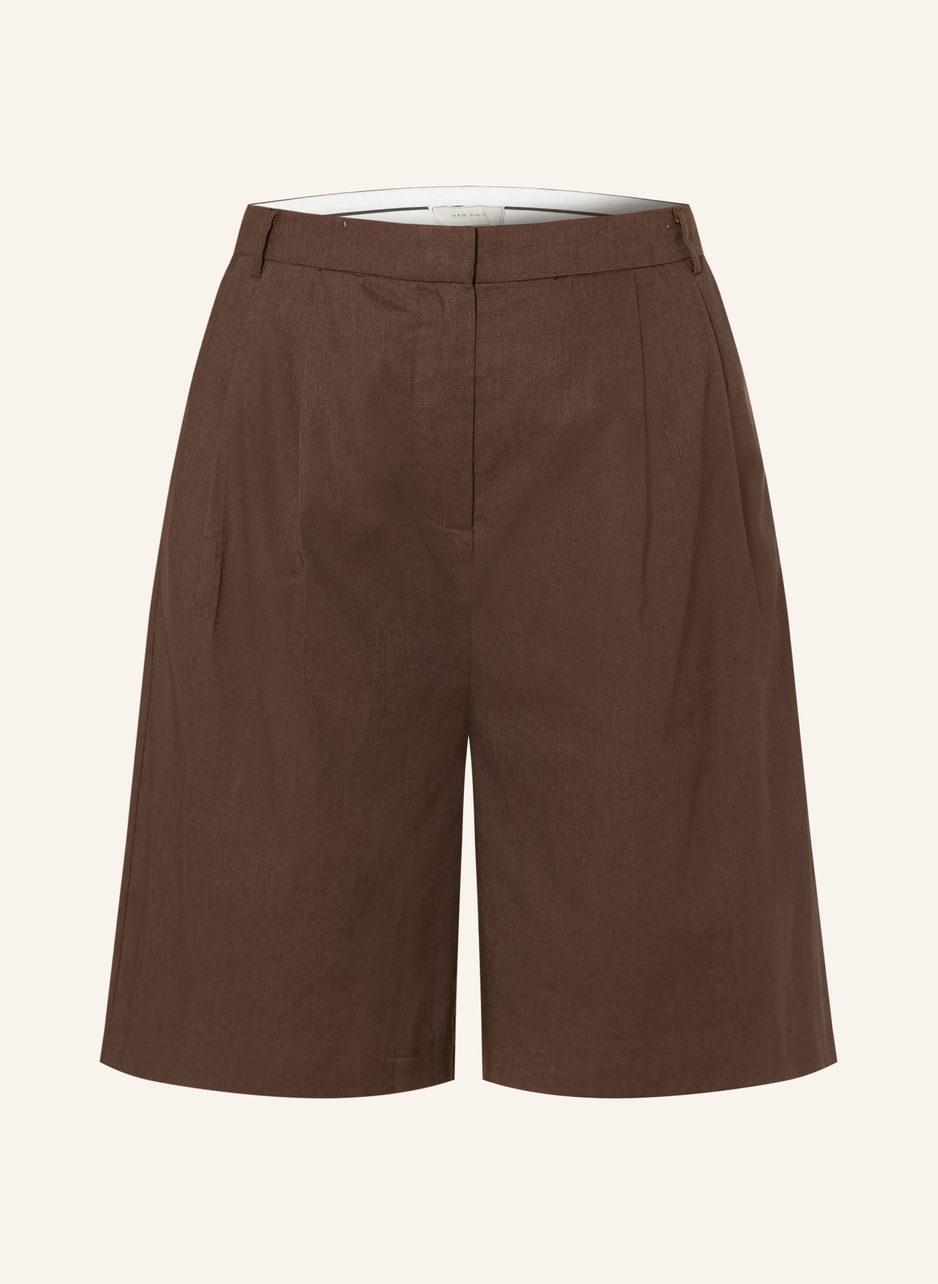 NEO NOIR NIKA Linen Shorts: DARK BROWN