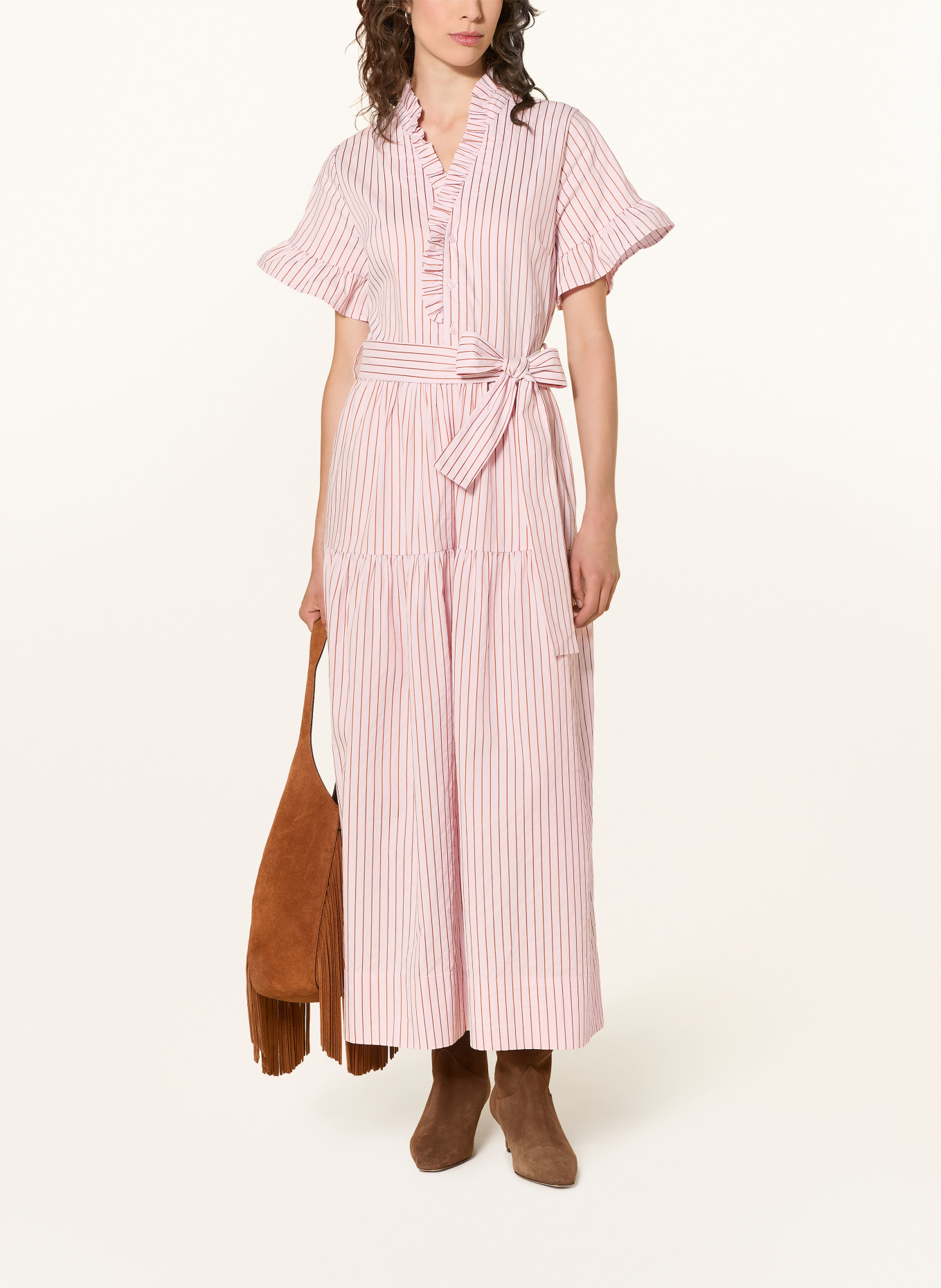NEO NOIR NESSIE Dress: PINK / BROWN