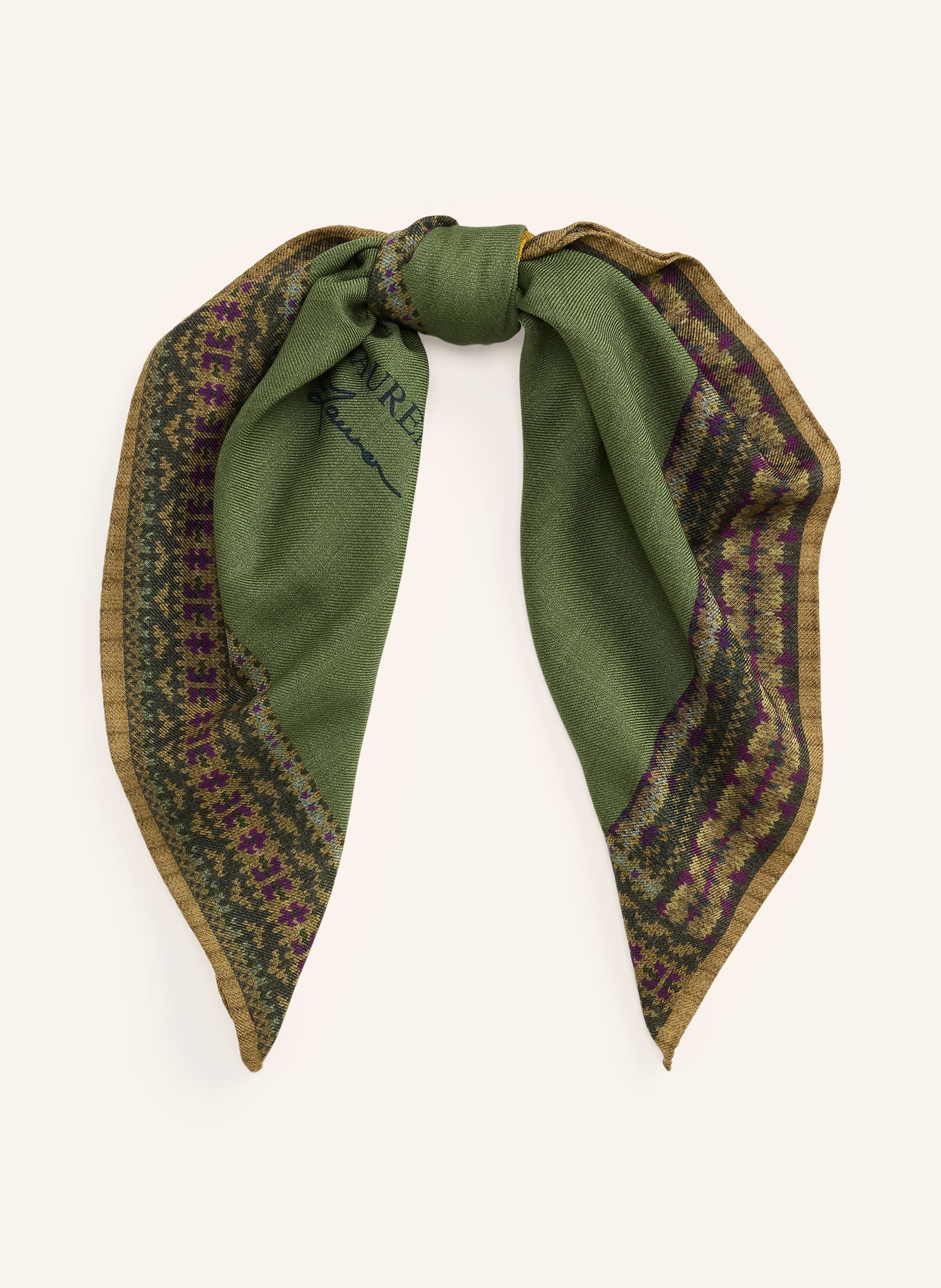POLO RALPH LAUREN Foulard: OLIVE / MARRON / LILAS FONCÉ