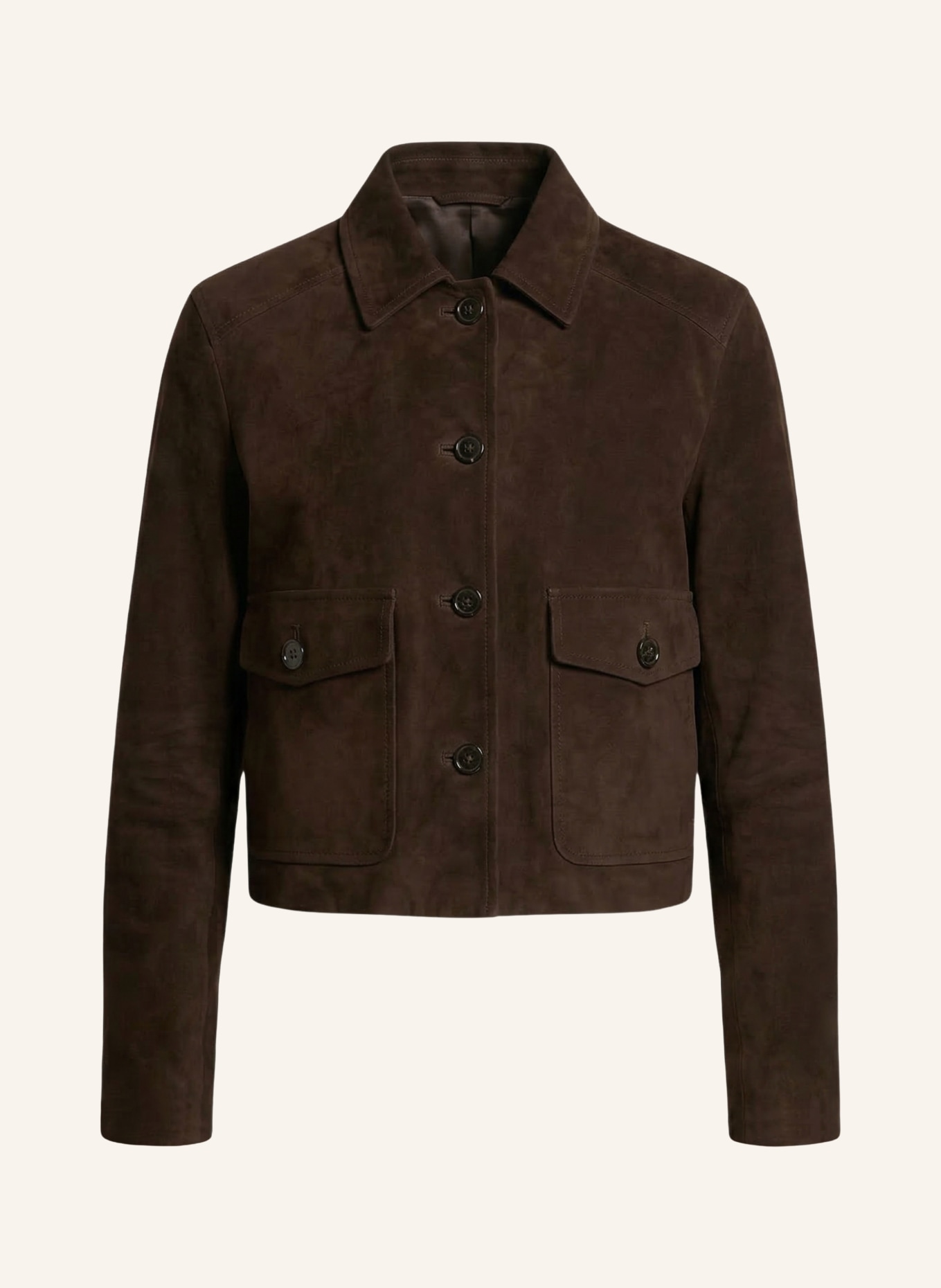 RICANO Veste en cuir: MARRON FONCÉ