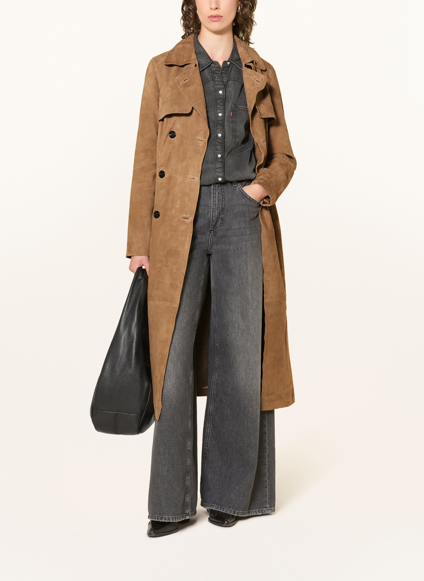 RICANO Ledermantel DARCY: BEIGE