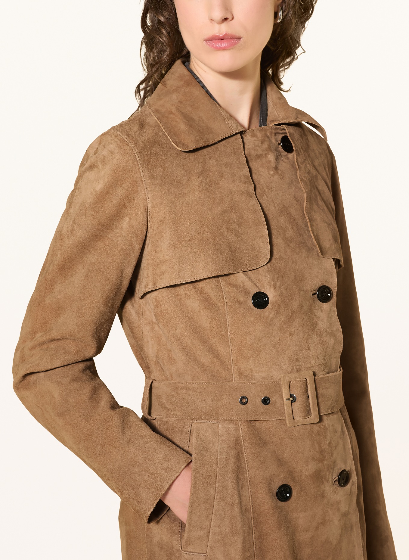 RICANO Ledermantel DARCY: BEIGE