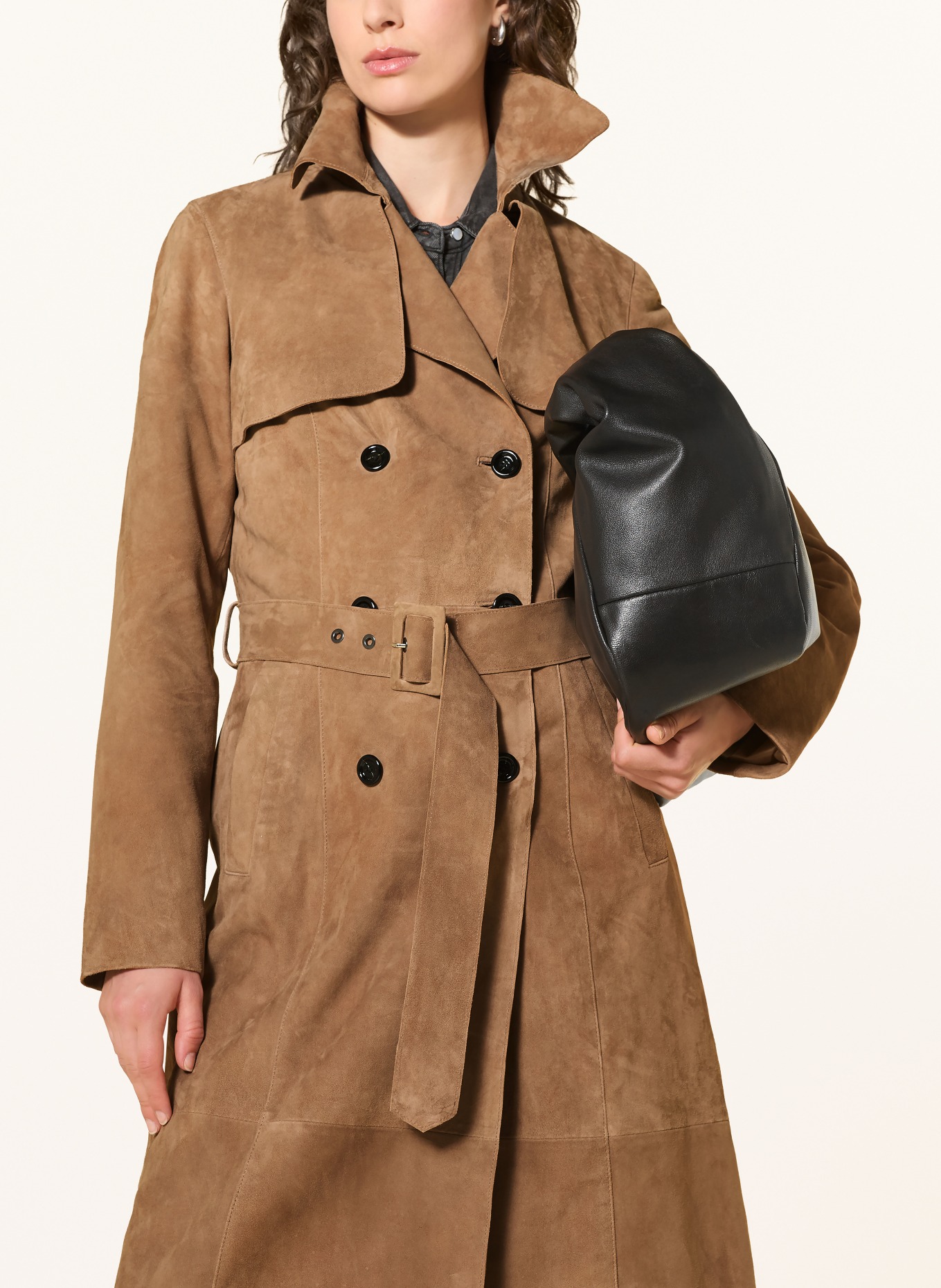 RICANO Ledermantel DARCY: BEIGE