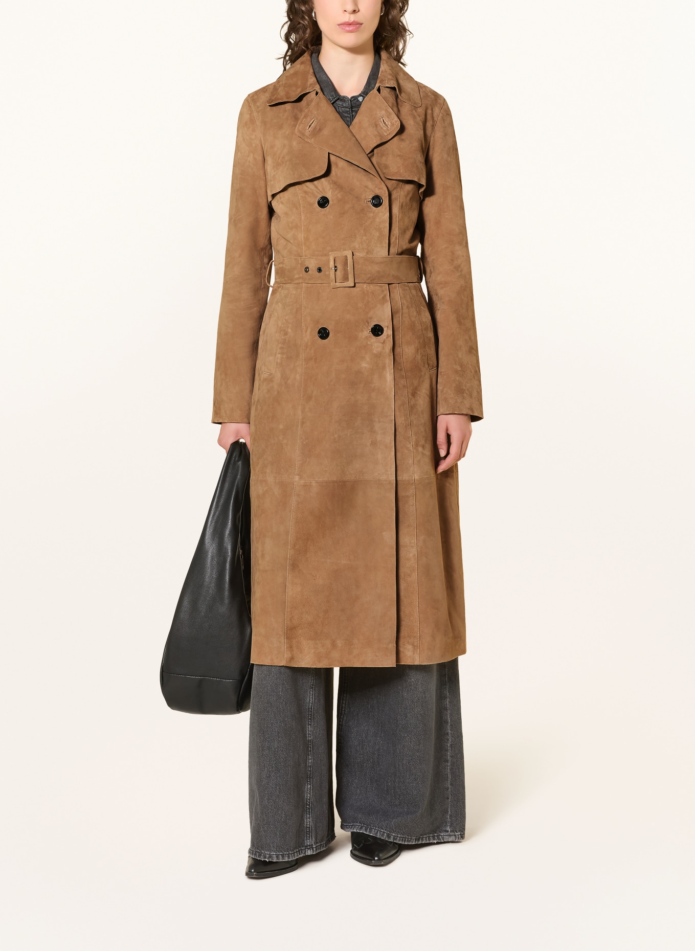 RICANO Ledermantel DARCY: BEIGE