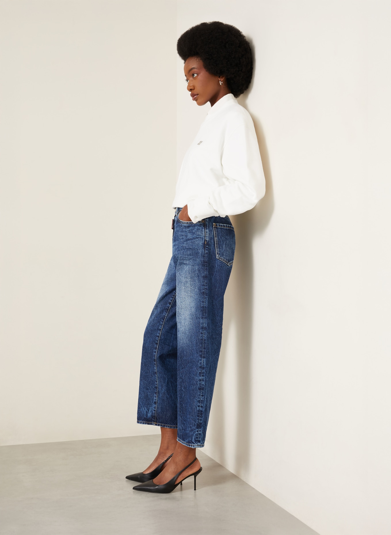 DSQUARED2 BOSTON Cropped jeans: 470 NAVY BLUE