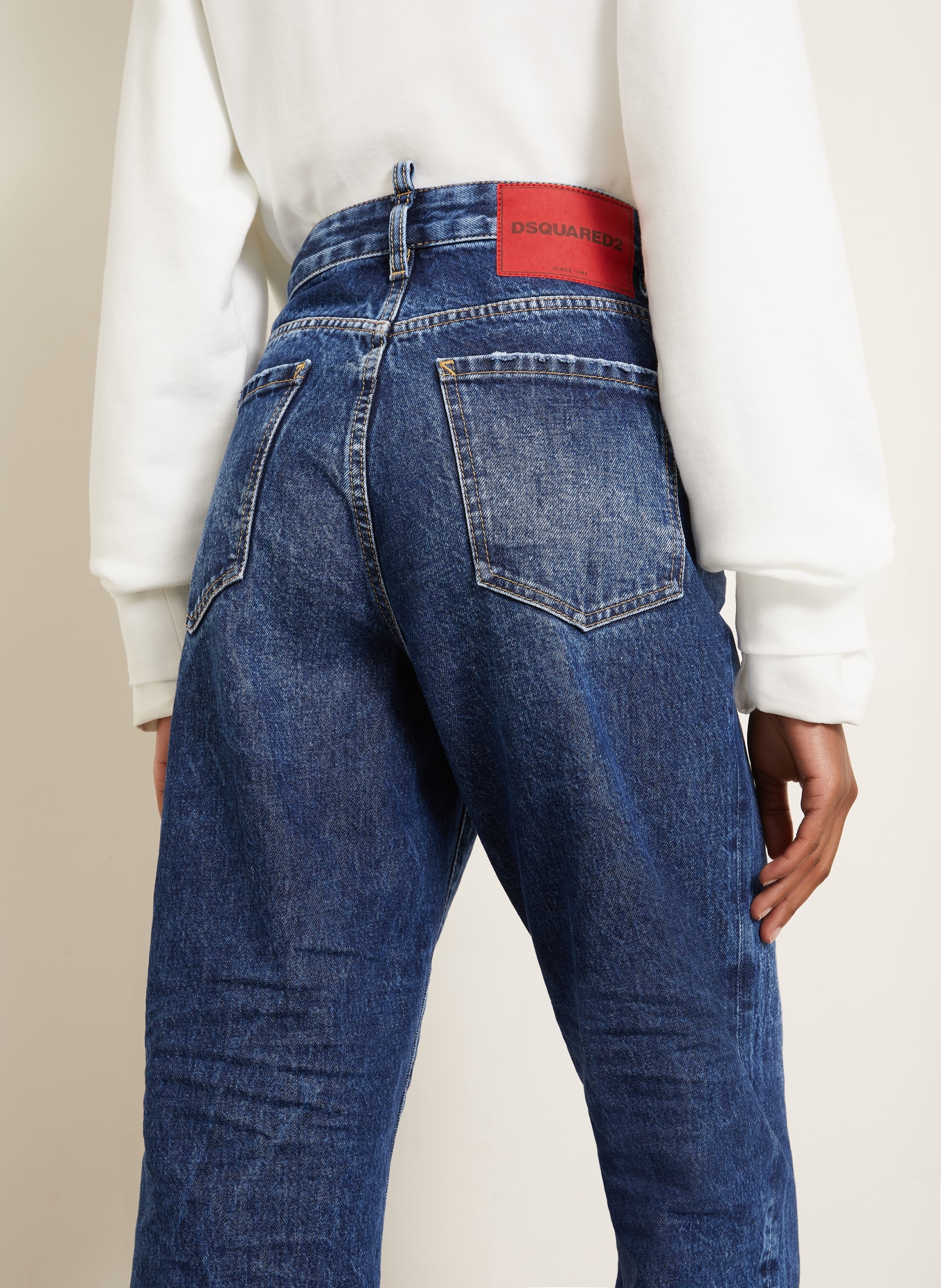 DSQUARED2 BOSTON Cropped jeans: 470 NAVY BLUE