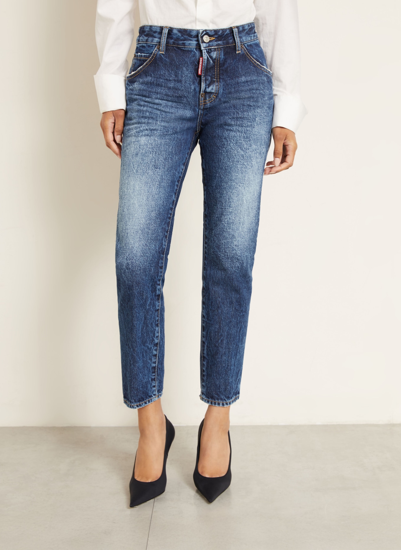 DSQUARED2 Jean cropped TEDDY: 470 NAVY BLUE