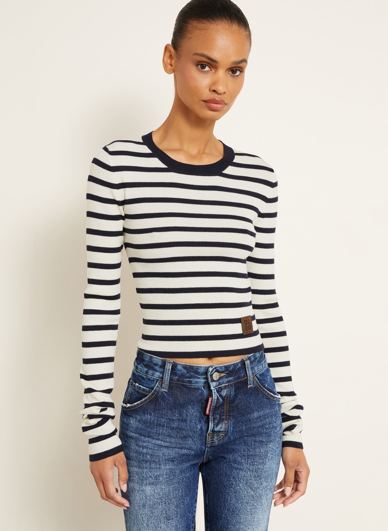 DSQUARED2 Pull: ÉCRU / NOIR