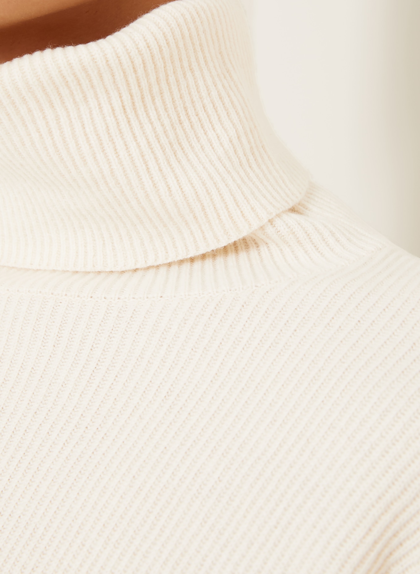 BRUNELLO CUCINELLI Rollkragenpullover mit Cashmere: CREME