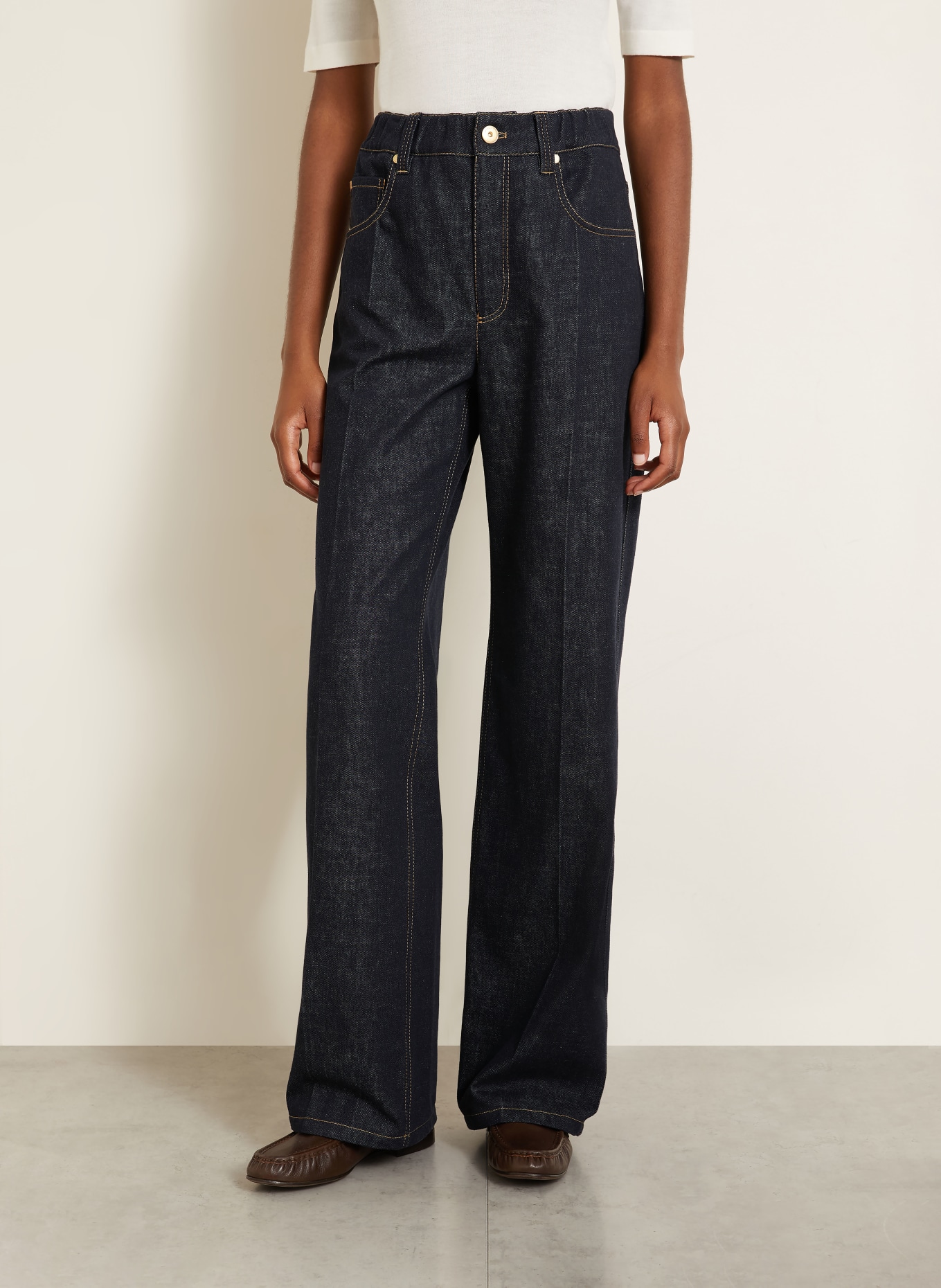 BRUNELLO CUCINELLI Wide Leg Jeans: C001 blue