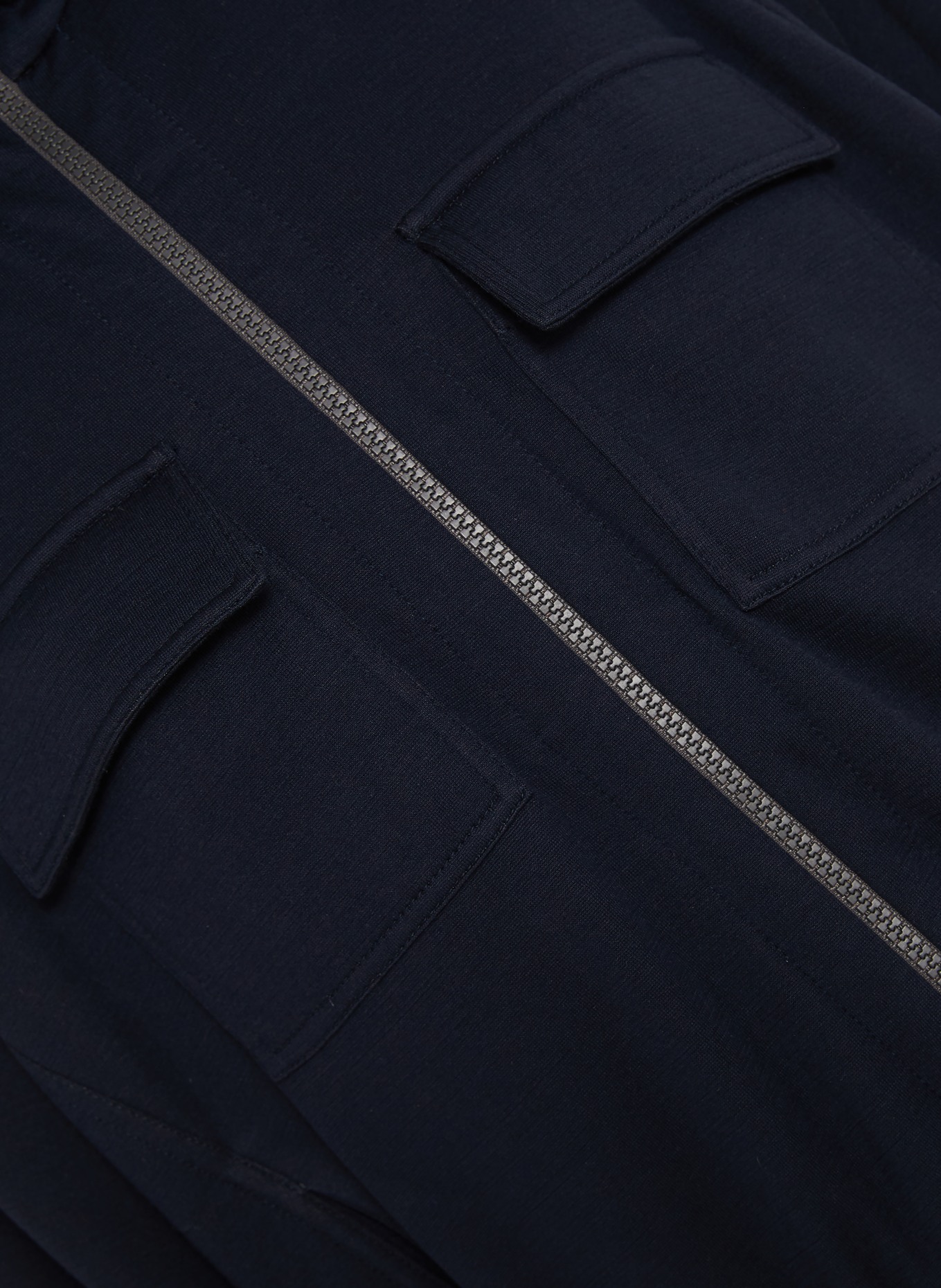 BRUNELLO CUCINELLI Bluza rozpinana z jedwabiem: GRANATOWY