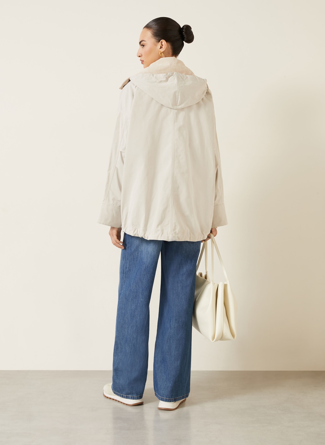 BRUNELLO CUCINELLI Veste en mélange de matières: CRÈME / BEIGE