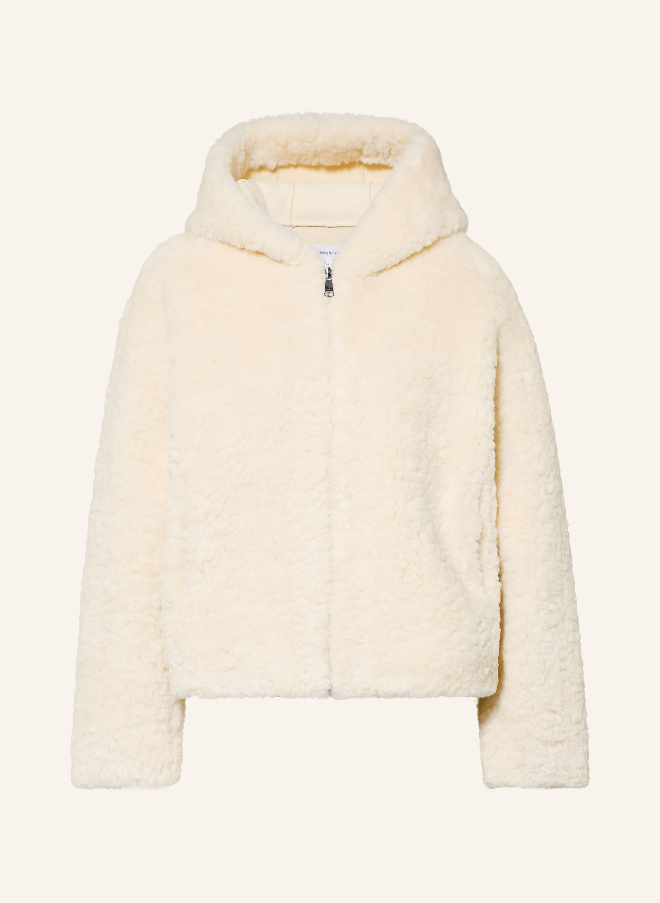 darling harbour Plush Jacket: OFFWHITE