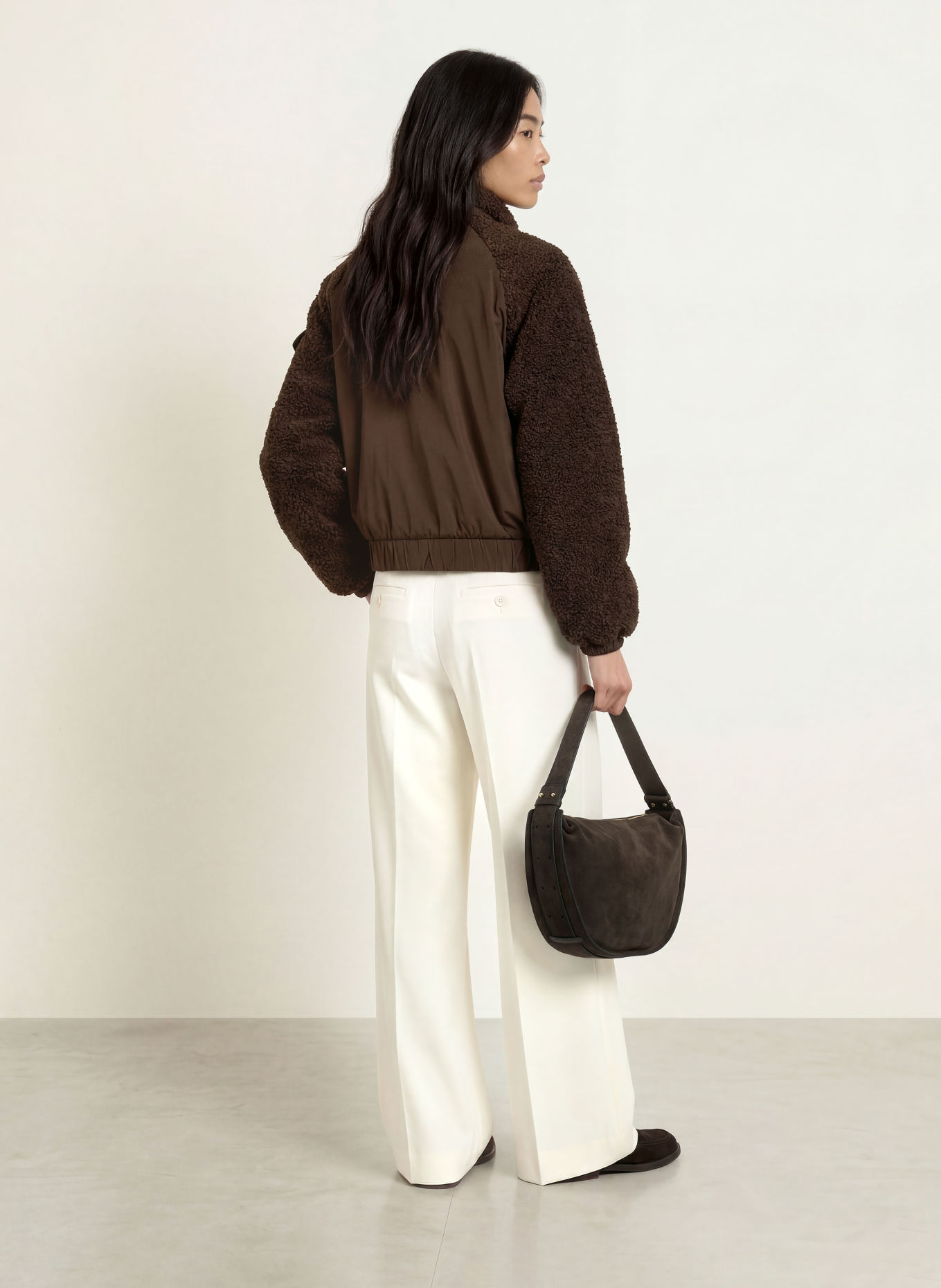 darling harbour Teddyjas van gemengde materialen: DARK BROWN
