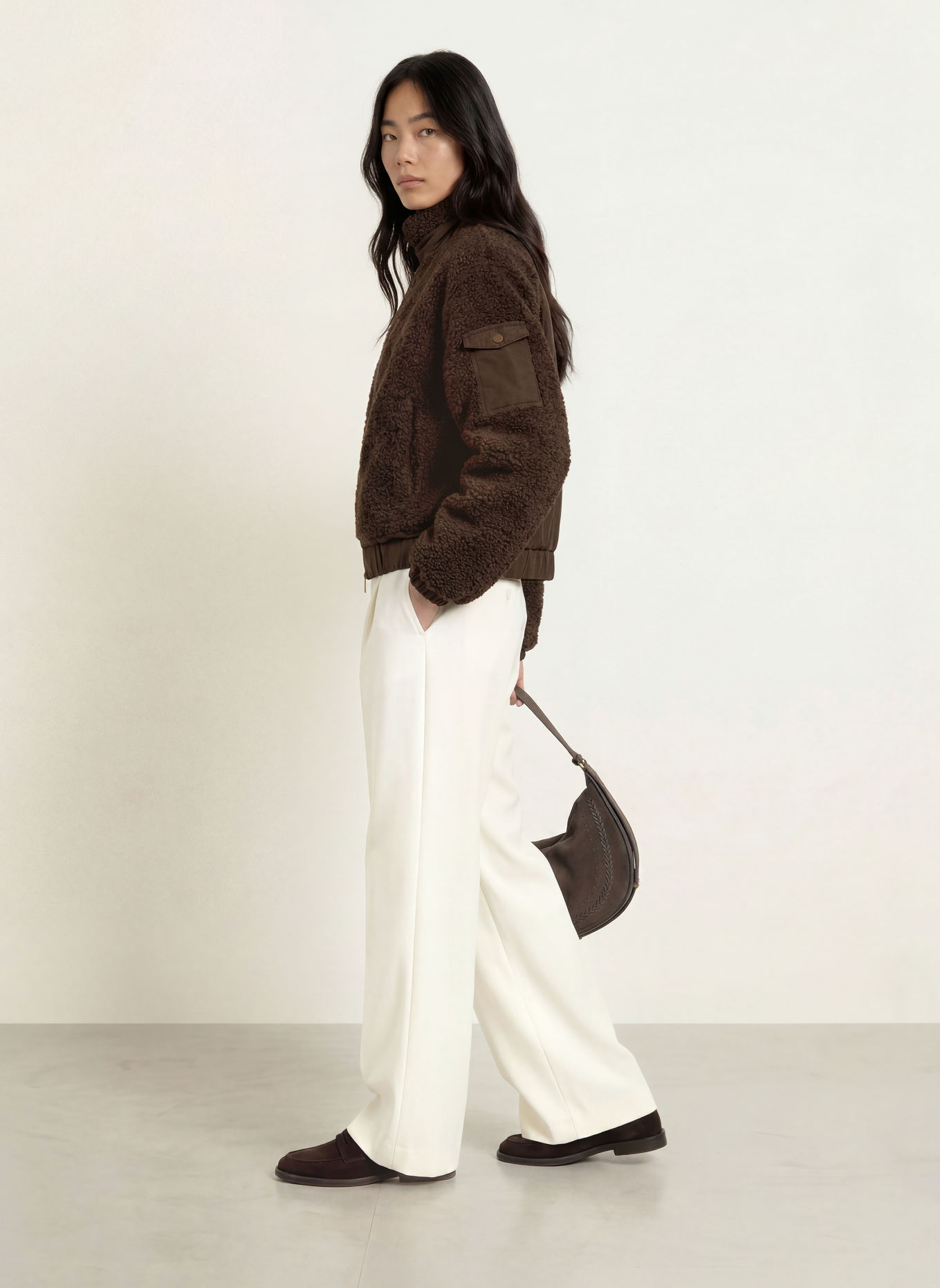 darling harbour Teddyjas van gemengde materialen: DARK BROWN