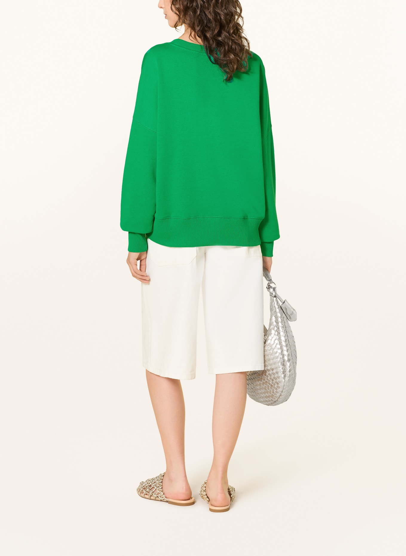 miss goodlife Sweatshirt à paillettes: VERT / OR