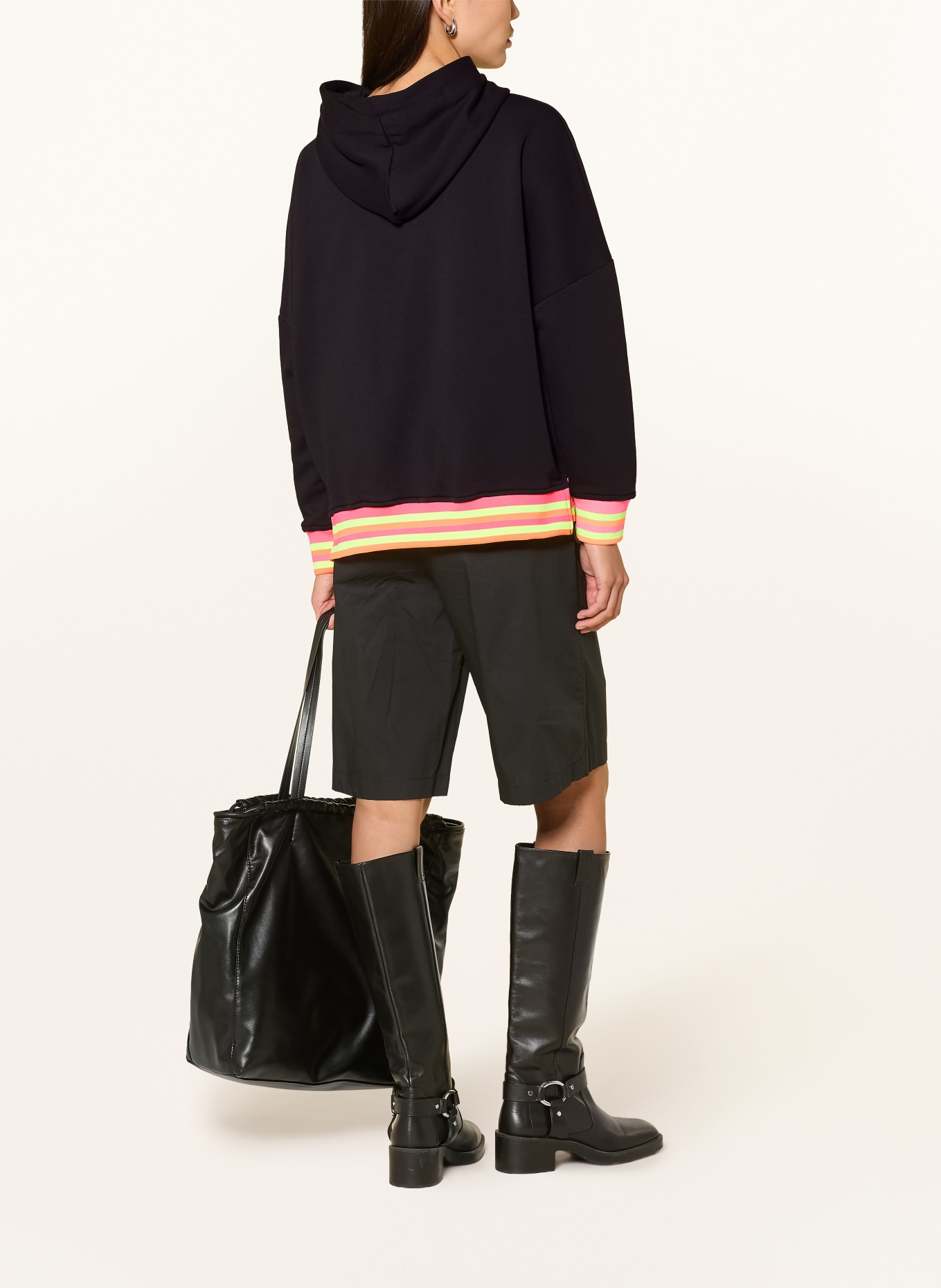 miss goodlife Sequin Hoodie: BLACK / SILVER / DARK RED