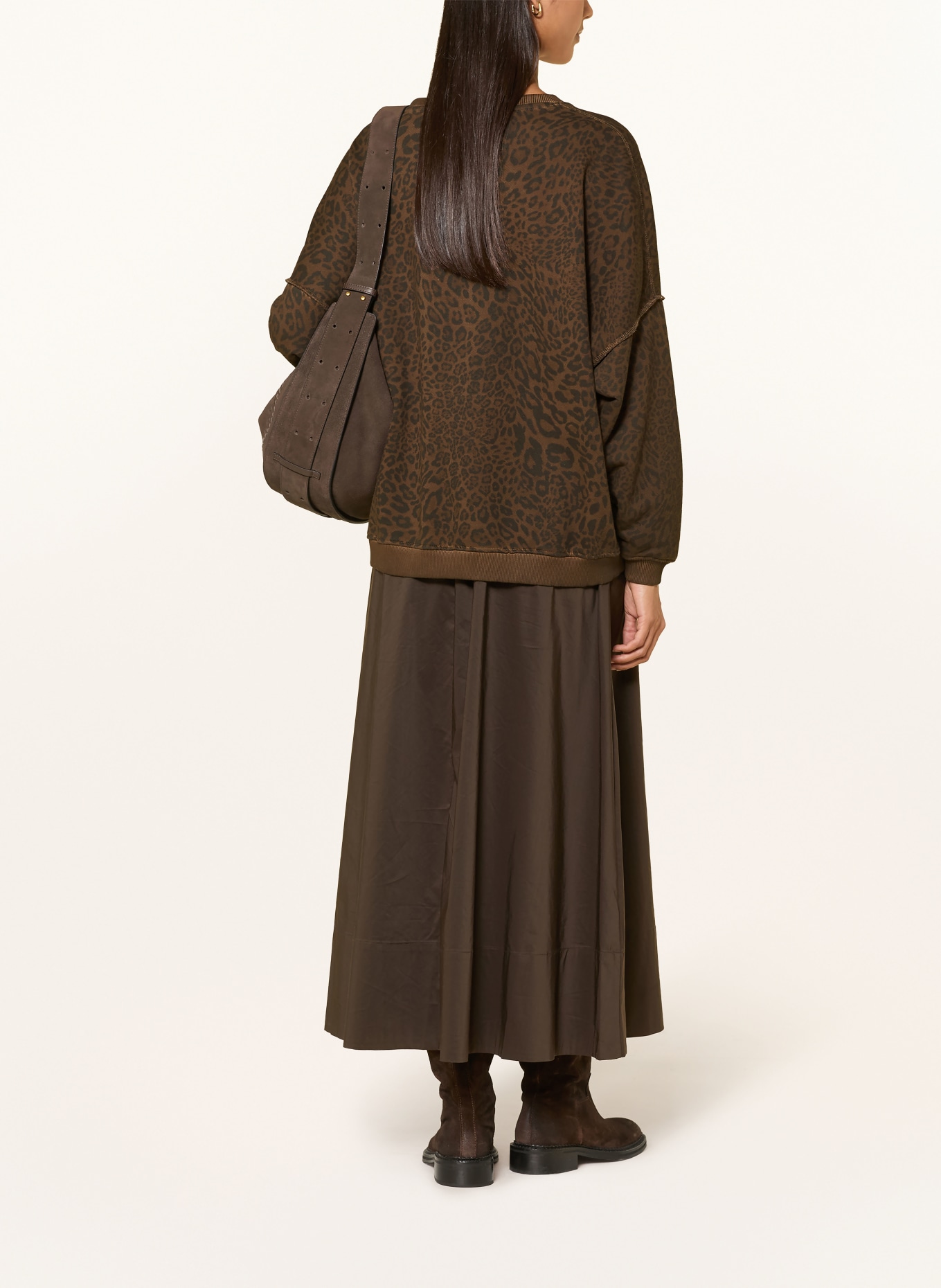 miss goodlife Sweatshirt orné de strass: MARRON / OR / NOIR