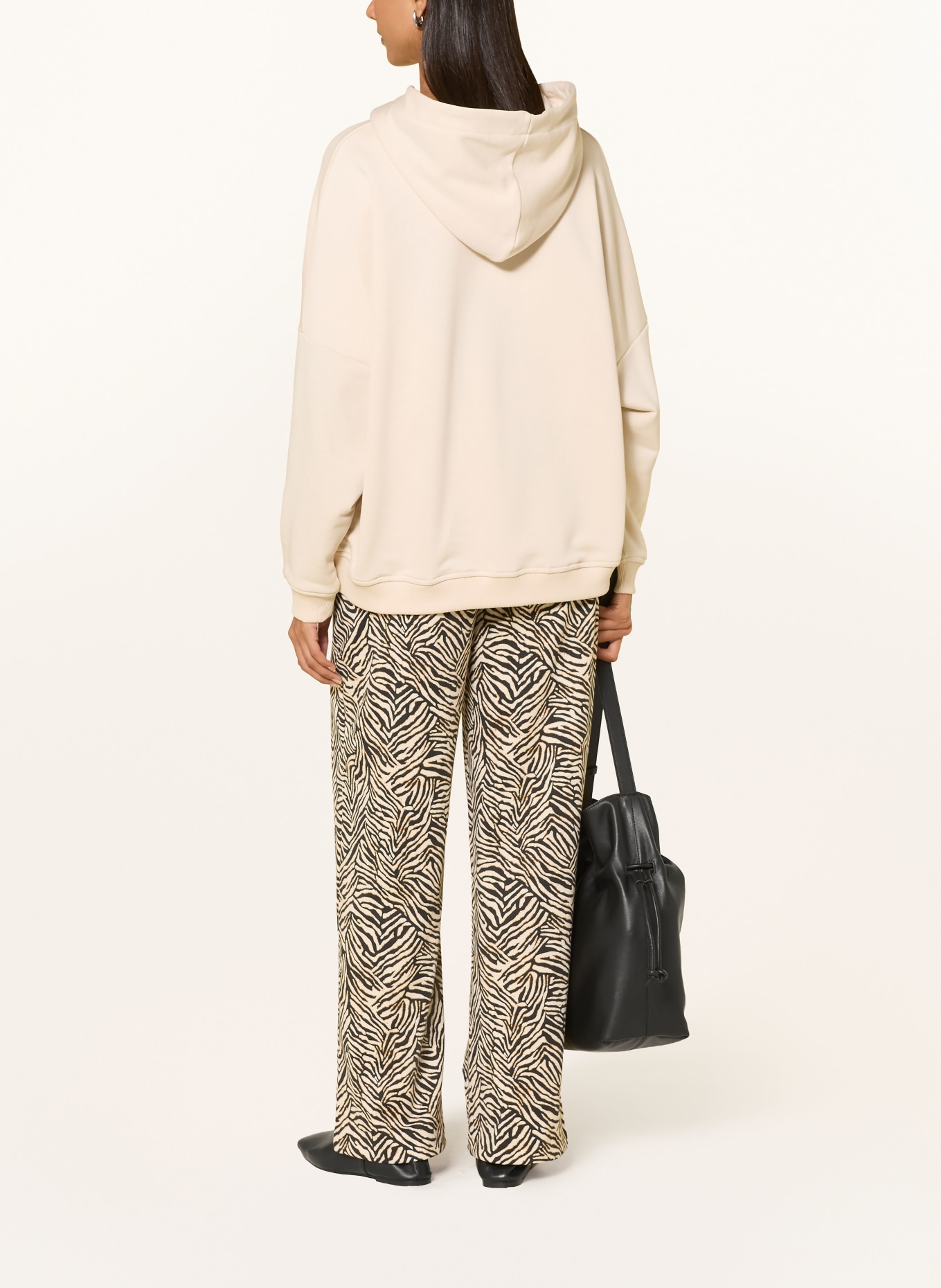 miss goodlife Hoodie met pailletten: BEIGE / NEONROZE / ROZE