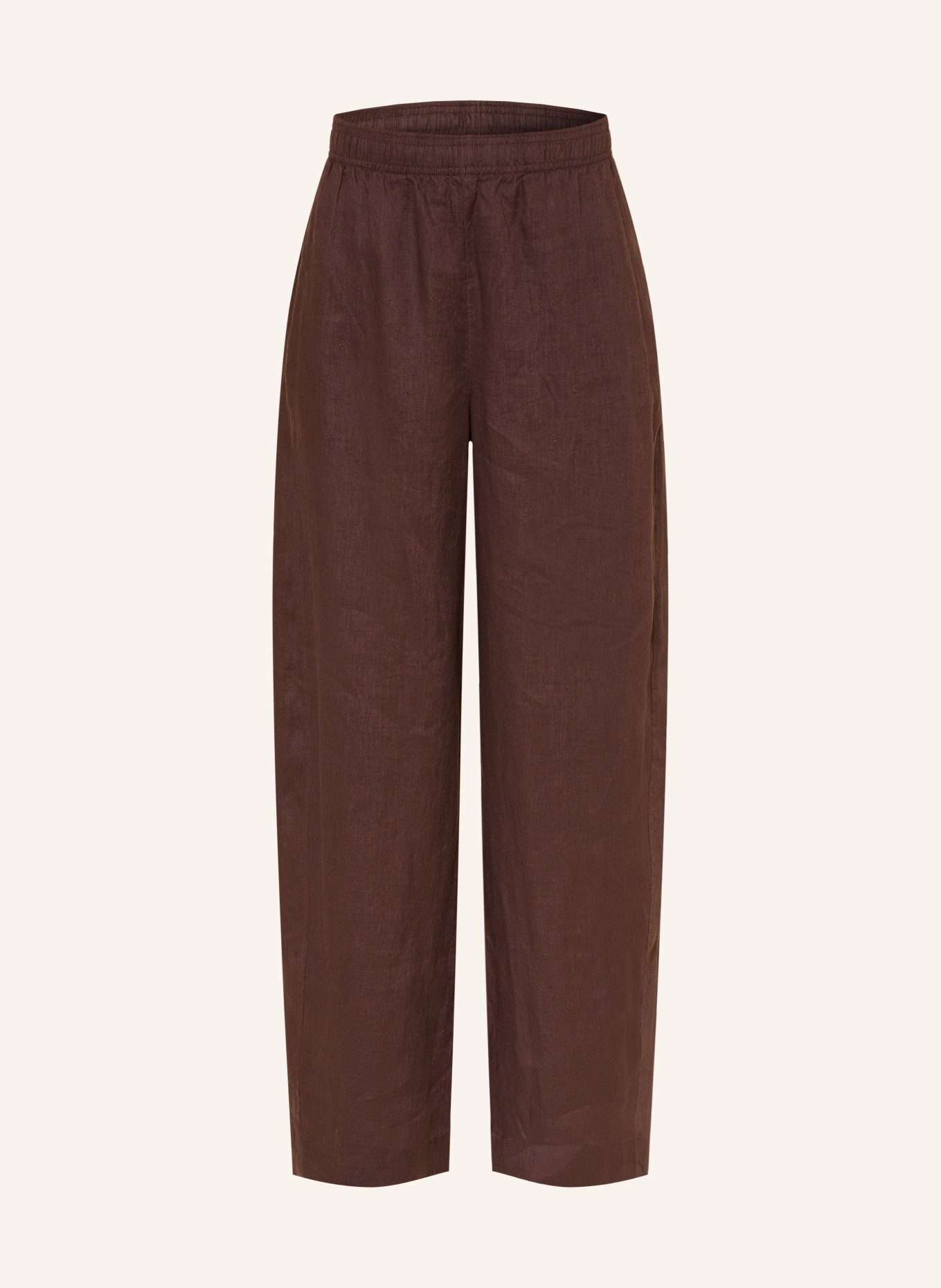 ARKET Linen pants: DARK BROWN
