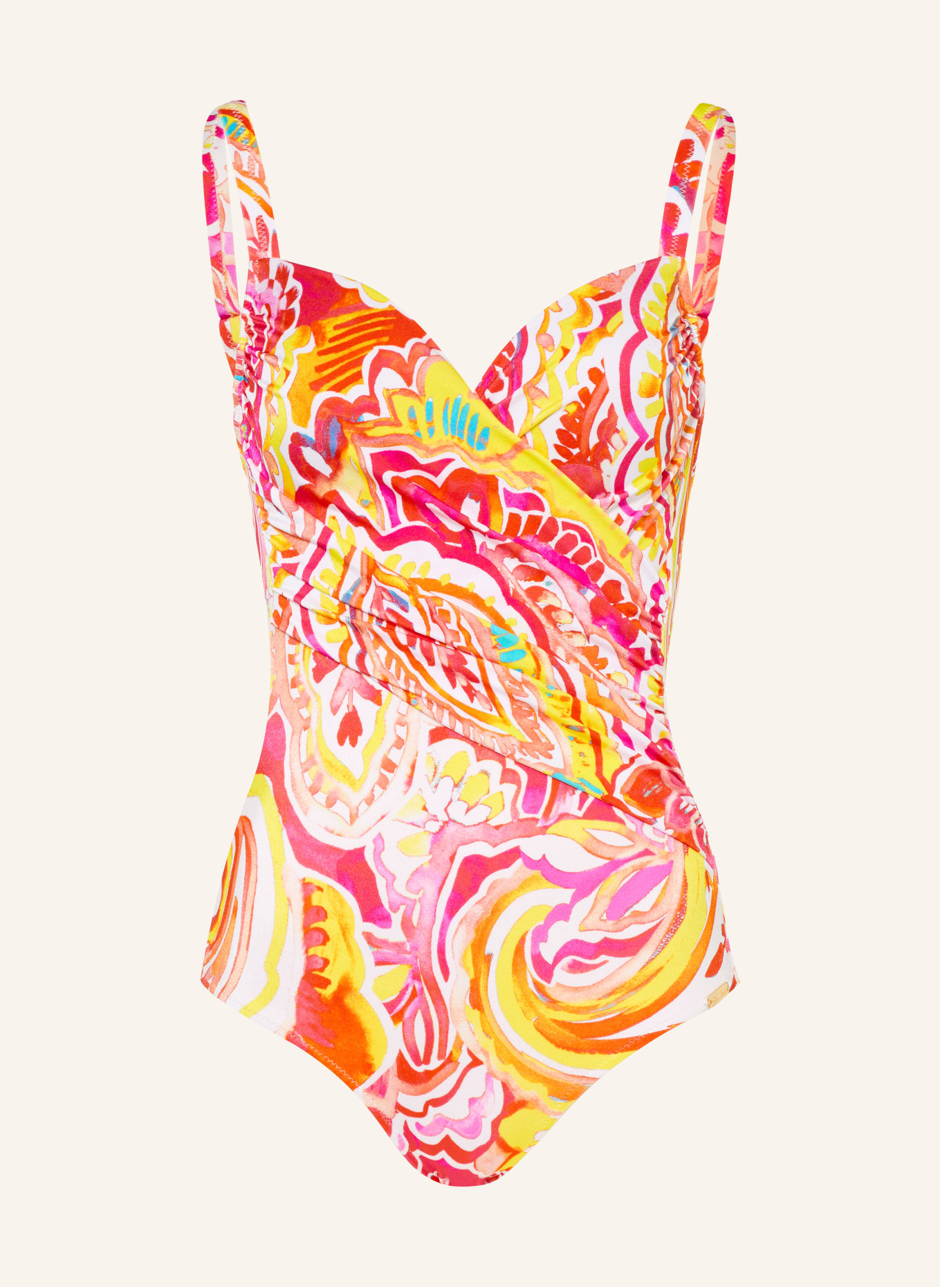 Charmline Corrigerend badpak SUMMER INFUSION in wikkelstijl: ROOD / ORANJE / GEEL