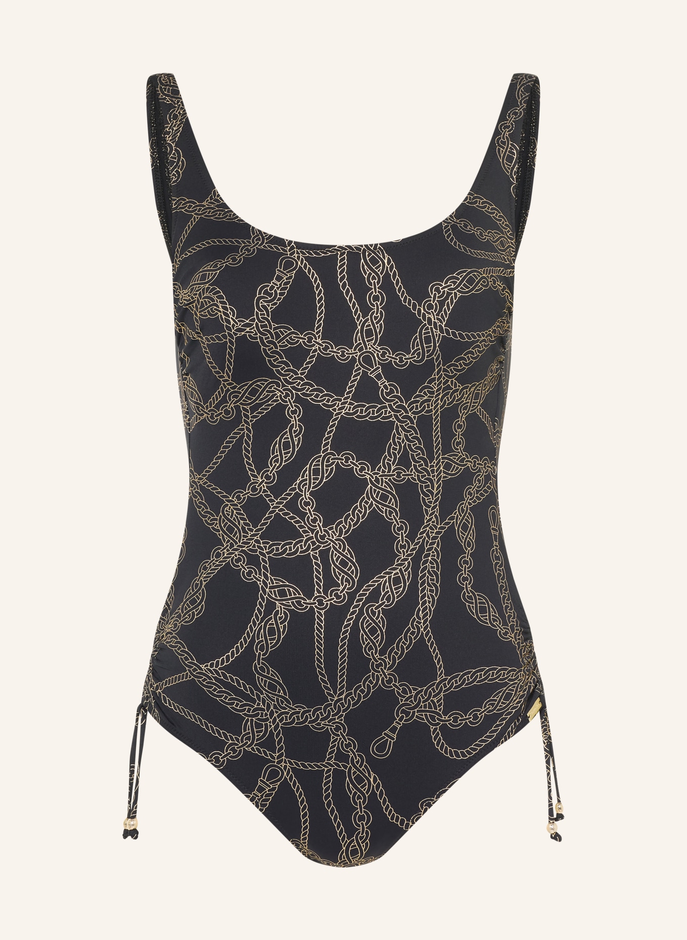 Charmline Shape-Badeanzug INTERLACE CHAINS: SCHWARZ / GOLD