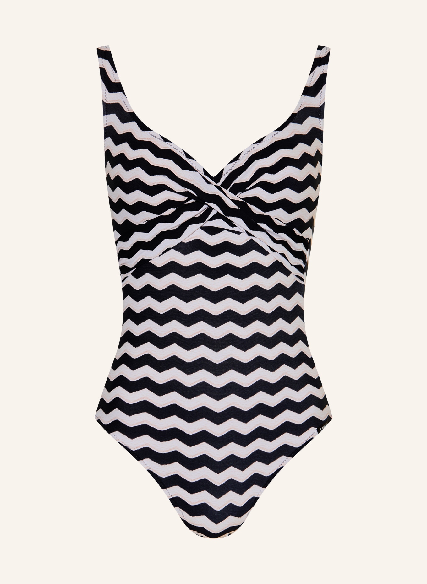 Lidea Underwire swimsuit SANDWAVE: BLACK / LIGHT BROWN / WHITE