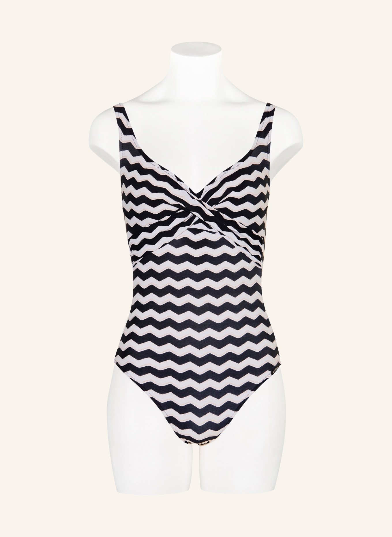 Lidea Underwire swimsuit SANDWAVE: BLACK / LIGHT BROWN / WHITE