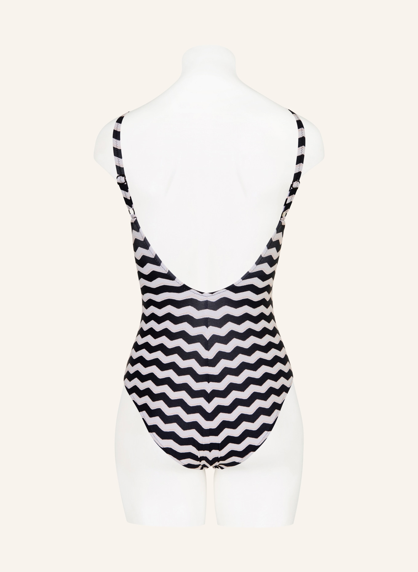 Lidea Underwire swimsuit SANDWAVE: BLACK / LIGHT BROWN / WHITE